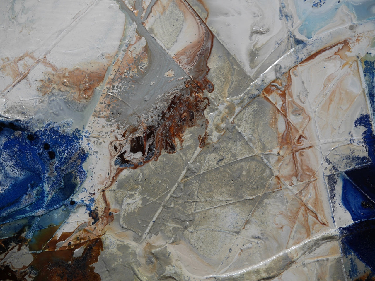 Rust Wave 160cm x 100cm Textured Abstract Painting (SOLD)