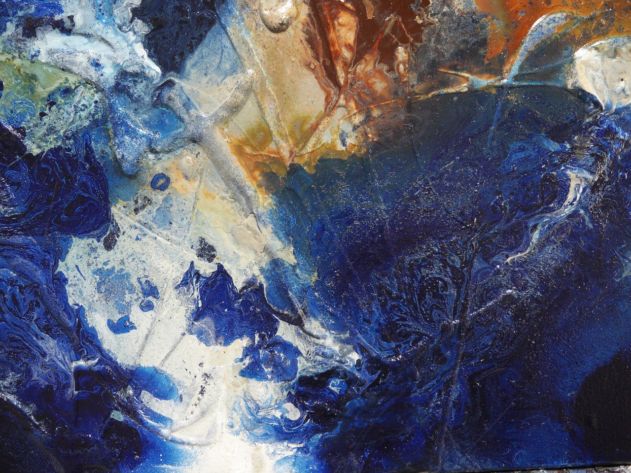 Rust Wave 160cm x 100cm Textured Abstract Painting (SOLD)