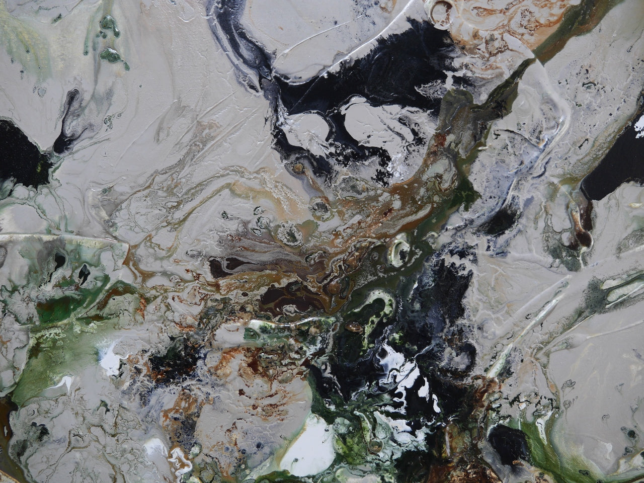 Olives and Coconuts 190cm x 100cm Textured Abstract Painting (SOLD)