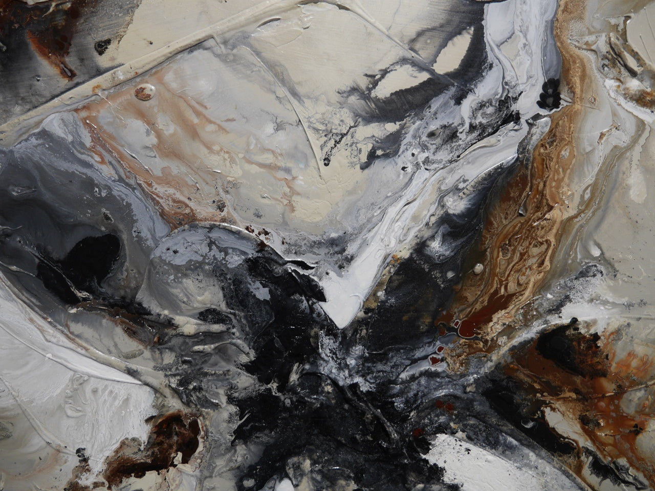 Ravishing Almonds 190cm x 100cm Textured Abstract Painting (SOLD)