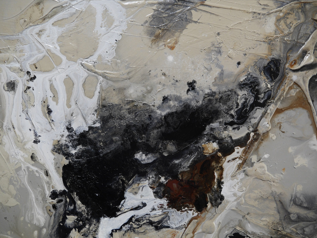 Ravishing Almonds 190cm x 100cm Textured Abstract Painting (SOLD)