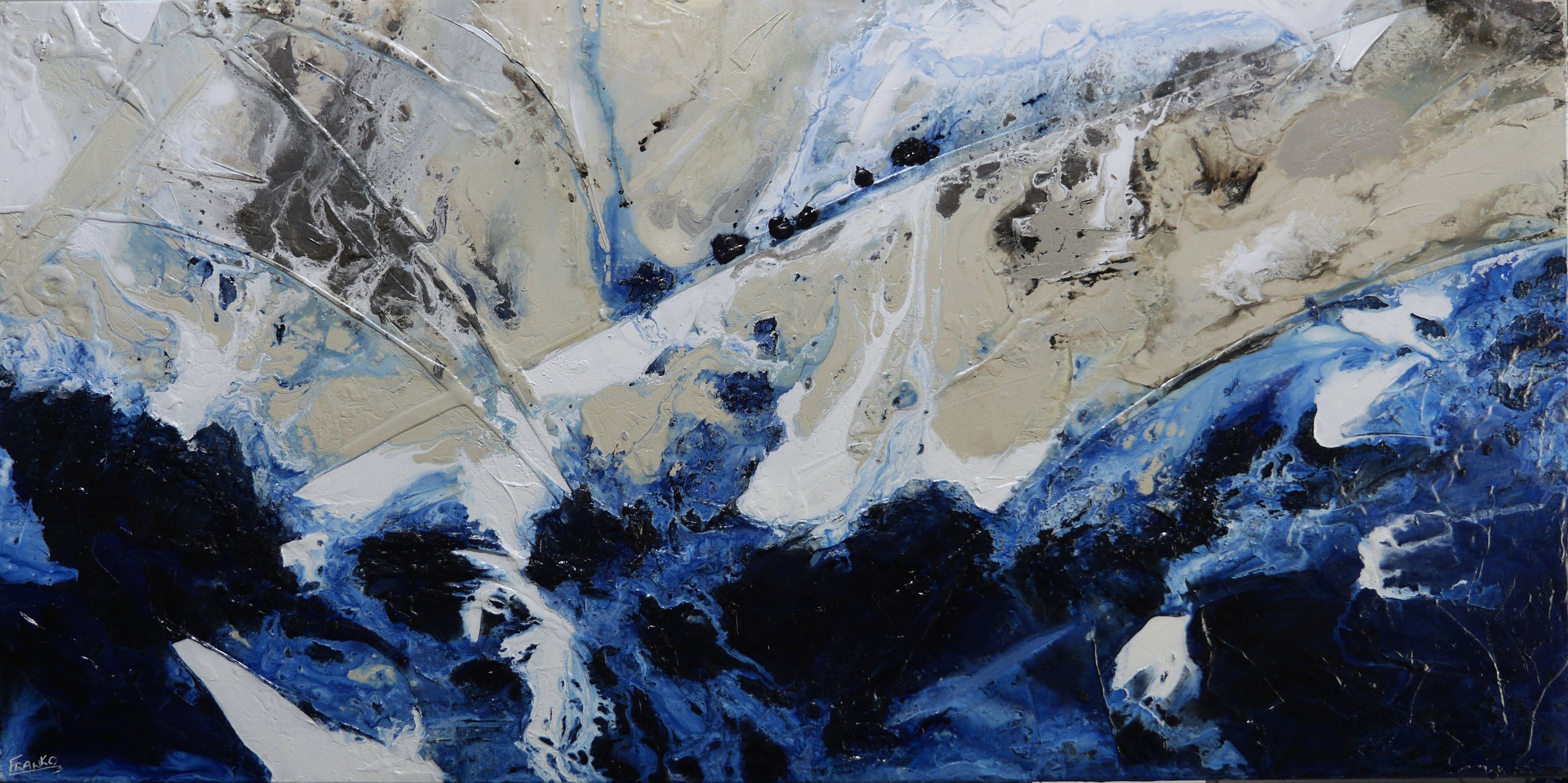 Hydrate 240cm x 120cm Textured Abstract Painting-Abstract-[Franko_Artist]-[Australian_artist]-[Gold_Coast]-[Brisbane]-[modern]-[contemporary]-[original]-[Large_artwork]-Franklin Art Studio