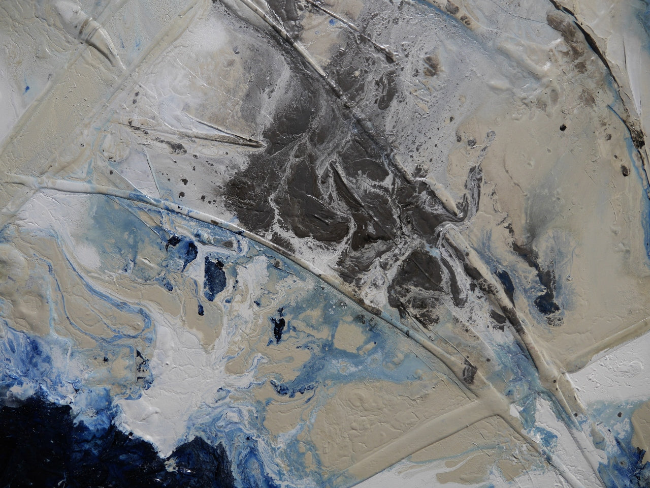 Hydrate 240cm x 120cm Textured Abstract Painting (SOLD)