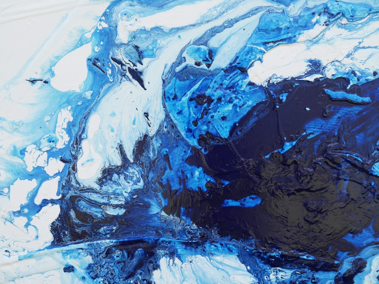 Blue Spice 270cm x 120cm Textured Abstract Painting