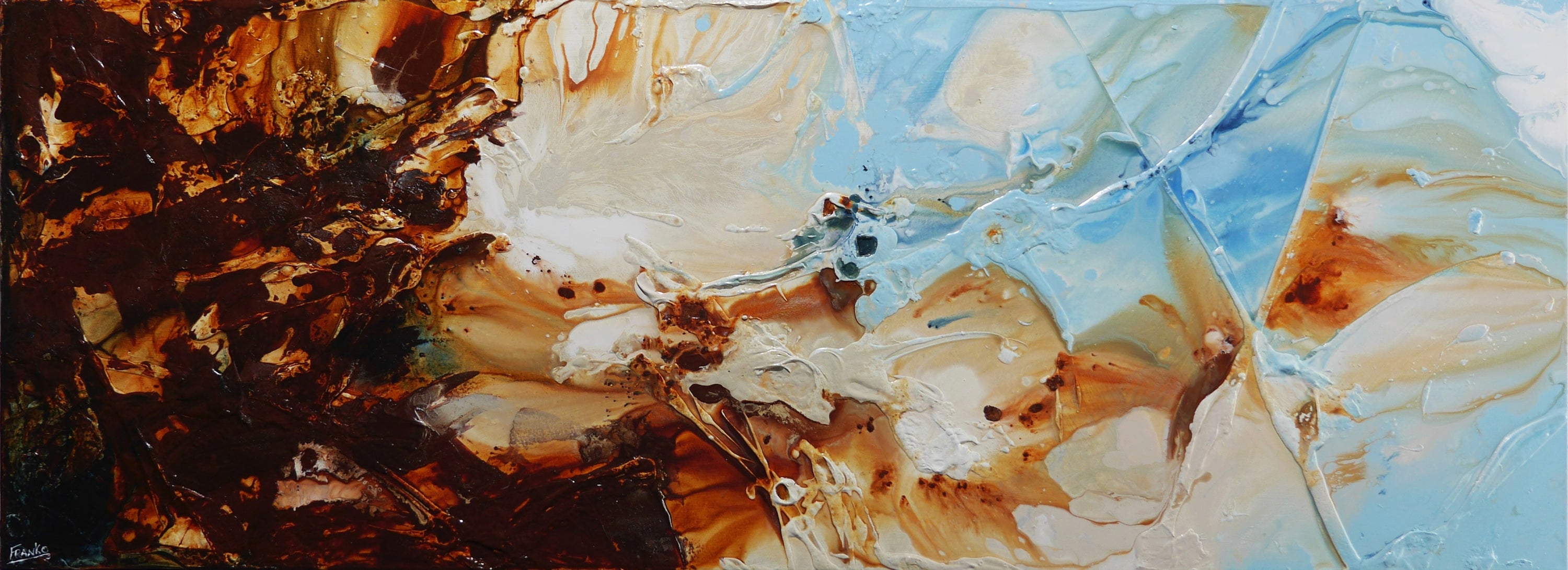 West Coast 270cm x 100cm Textured Abstract Painting-Abstract-[Franko_Artist]-[Australian_artist]-[Gold_Coast]-[Brisbane]-[modern]-[contemporary]-[original]-[Large_artwork]-Franklin Art Studio