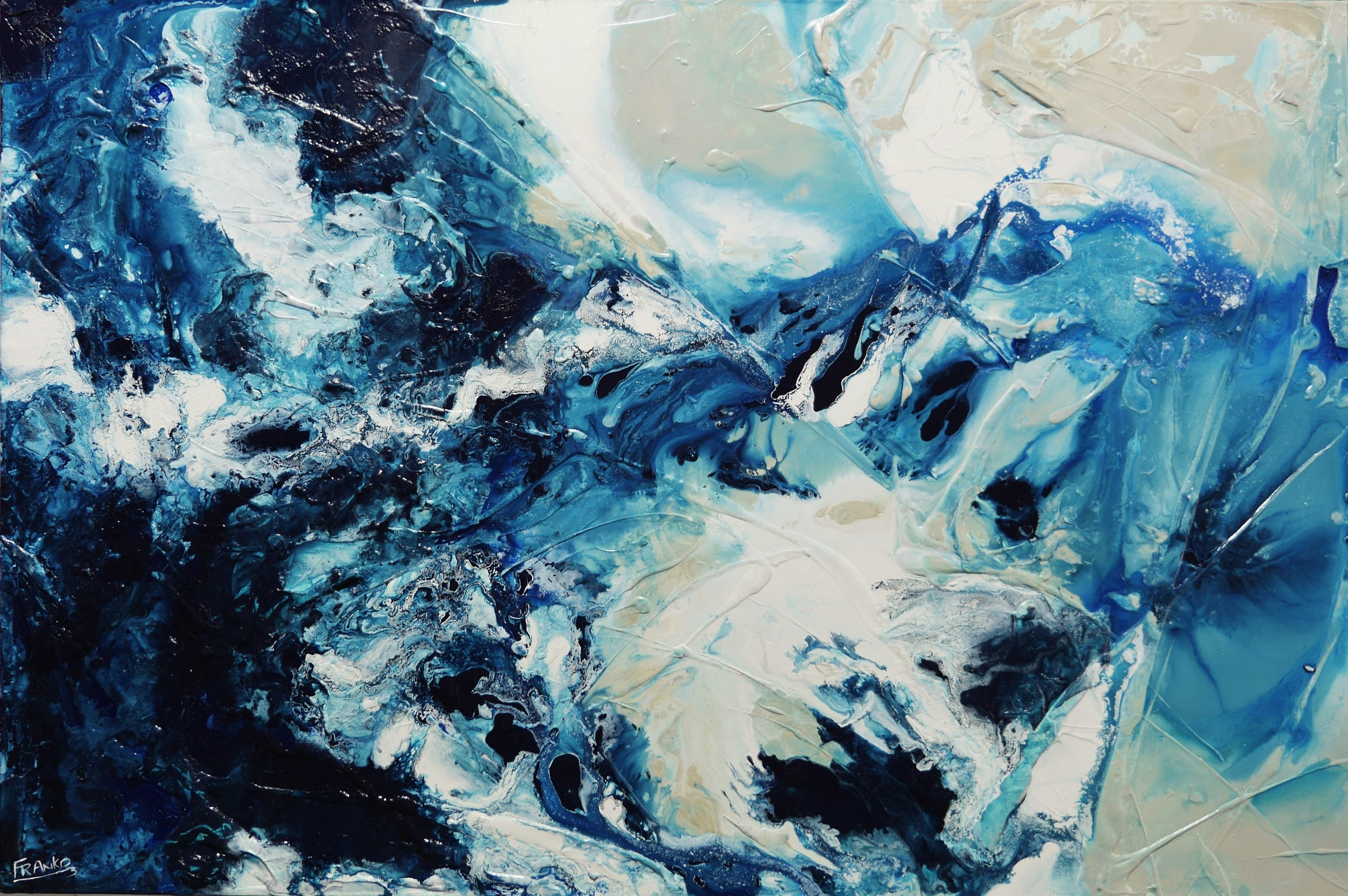 Pulse 180cm x 120cm Textured Abstract Painting-Abstract-[Franko_Artist]-[Australian_artist]-[Gold_Coast]-[Brisbane]-[modern]-[contemporary]-[original]-[Large_artwork]-Franklin Art Studio