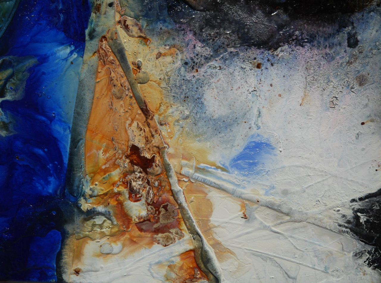 Divided Attention 250cm x 150cm FRAMED Textured Abstract Painting