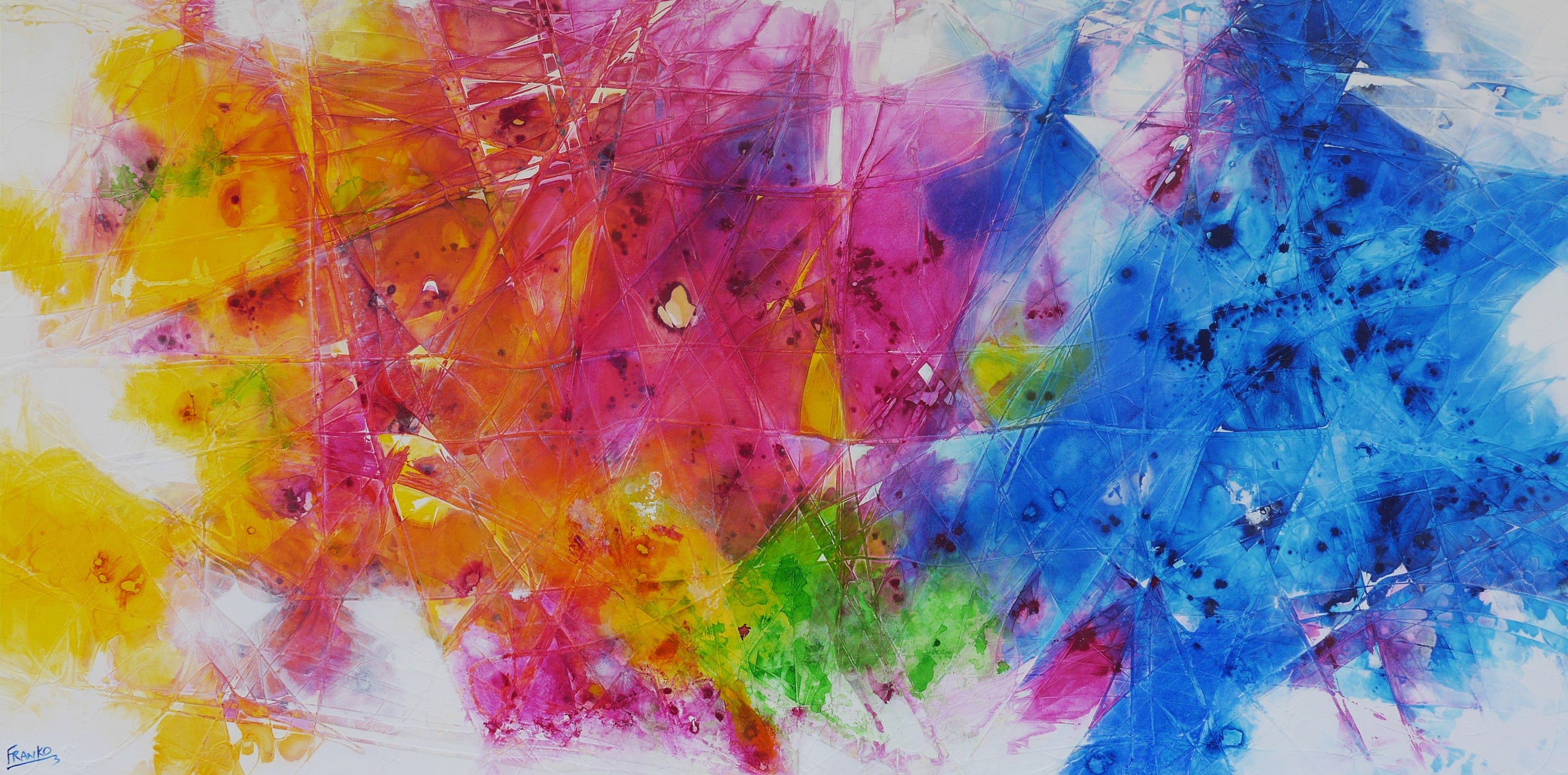 Colour Diffusion 240cm x 120cm Textured Abstract Painting-Abstract-[Franko_Artist]-[Australian_artist]-[Gold_Coast]-[Brisbane]-[modern]-[contemporary]-[original]-[Large_artwork]-Franklin Art Studio