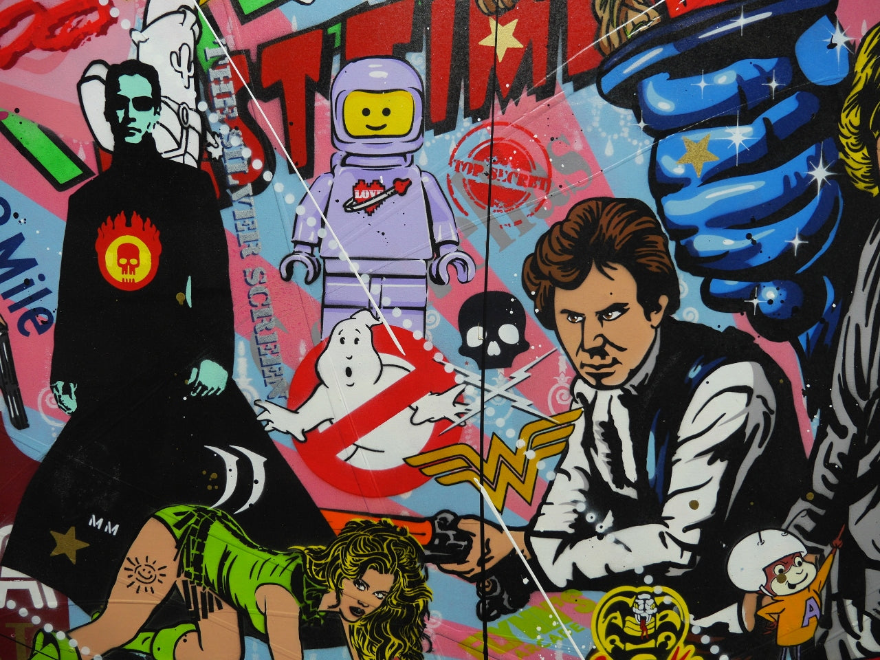 update alt-text with template Cinematica Maxed 270cm x 120cm Textured Urban Pop Art Painting-Urban Pop Art-[Franko_Artist]-[The_Block]-[Dream_Homes]-[ideas]- [Grand_Designs]-Franklin Art Studio