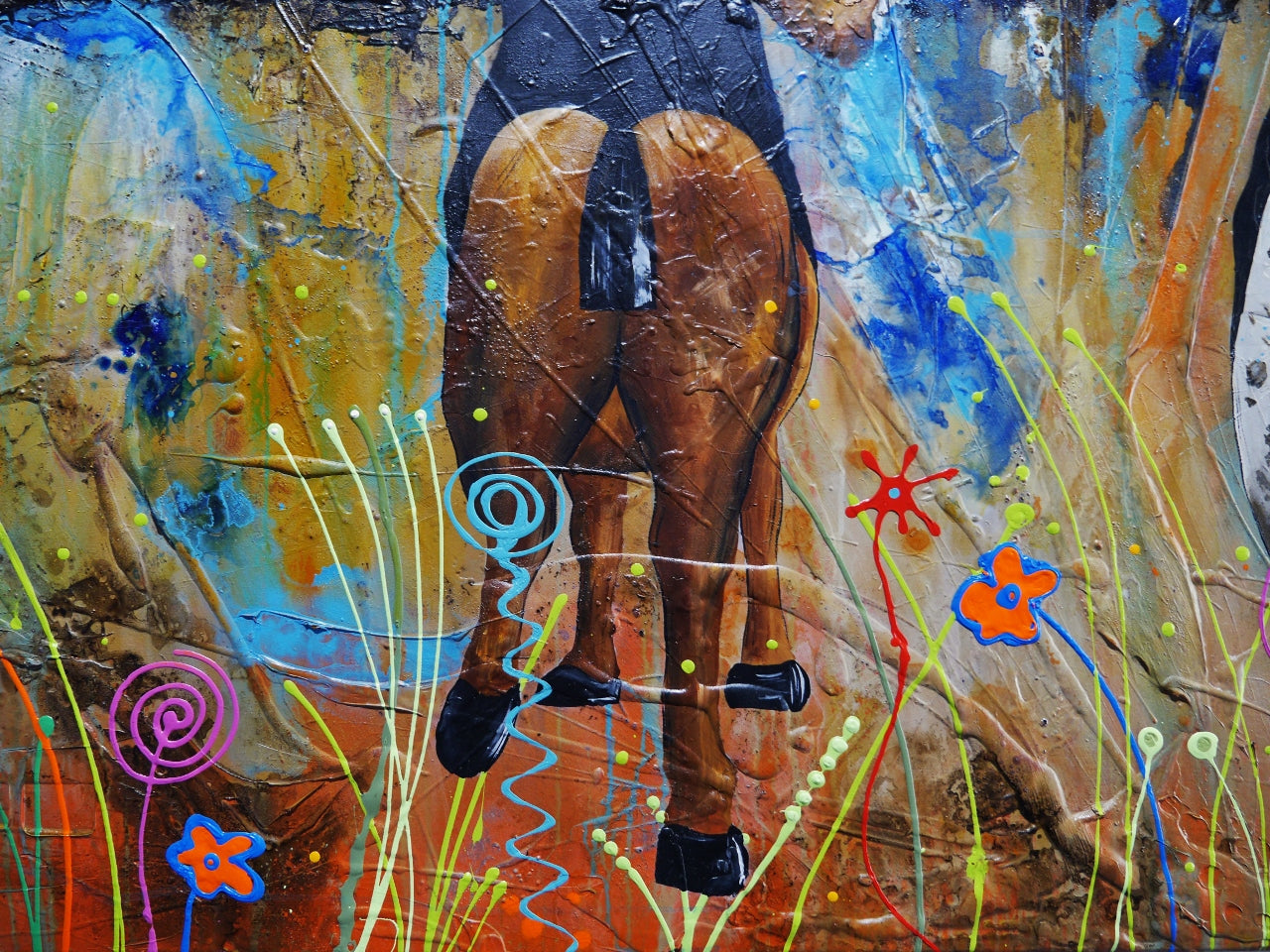 Kelly Bros 200cm x 120cm Ned Kelly Abstract Realism Textured Painting (SOLD)