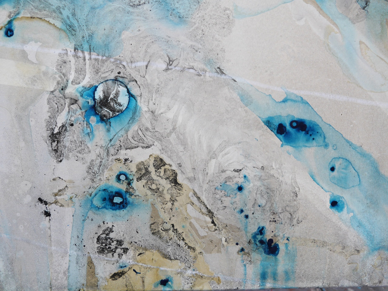 Refined 111 200cm x 80cm Blended Ink Abstract Painting (SOLD)