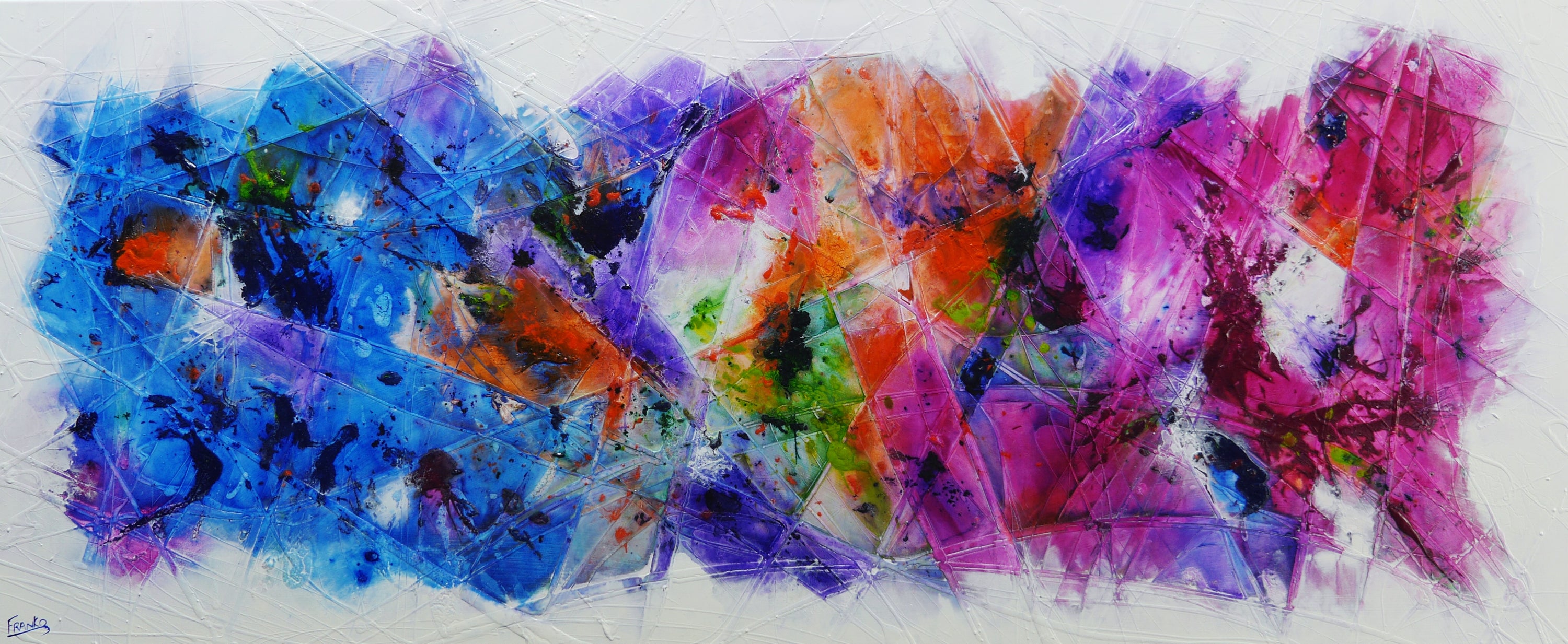 Velvet Bouquet 240cm x 100cm Textured Abstract Painting-Abstract-[Franko_Artist]-[Australian_artist]-[Gold_Coast]-[Brisbane]-[modern]-[contemporary]-[original]-[Large_artwork]-Franklin Art Studio