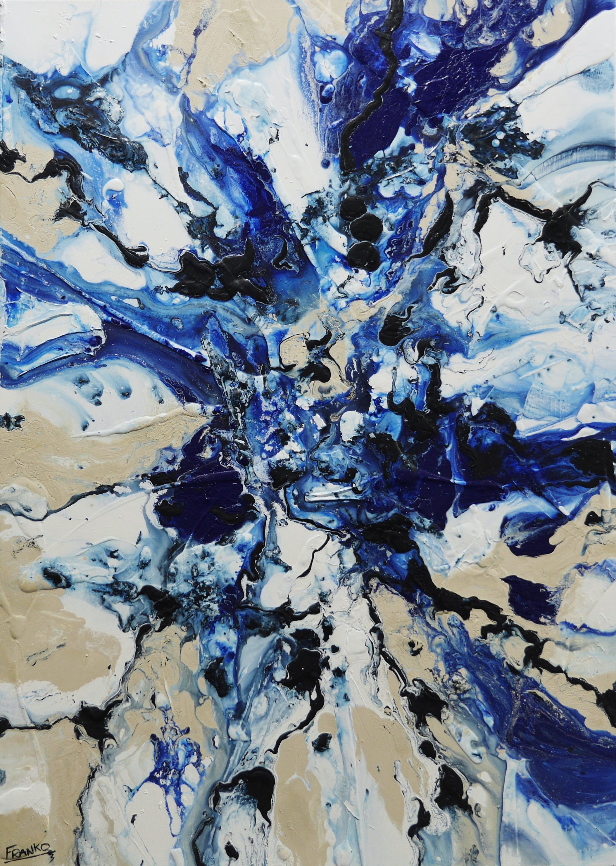 Coastal Spice 140cm x 100cm Textured Abstract Painting-Abstract-[Franko_Artist]-[Australian_artist]-[Gold_Coast]-[Brisbane]-[modern]-[contemporary]-[original]-[Large_artwork]-Franklin Art Studio