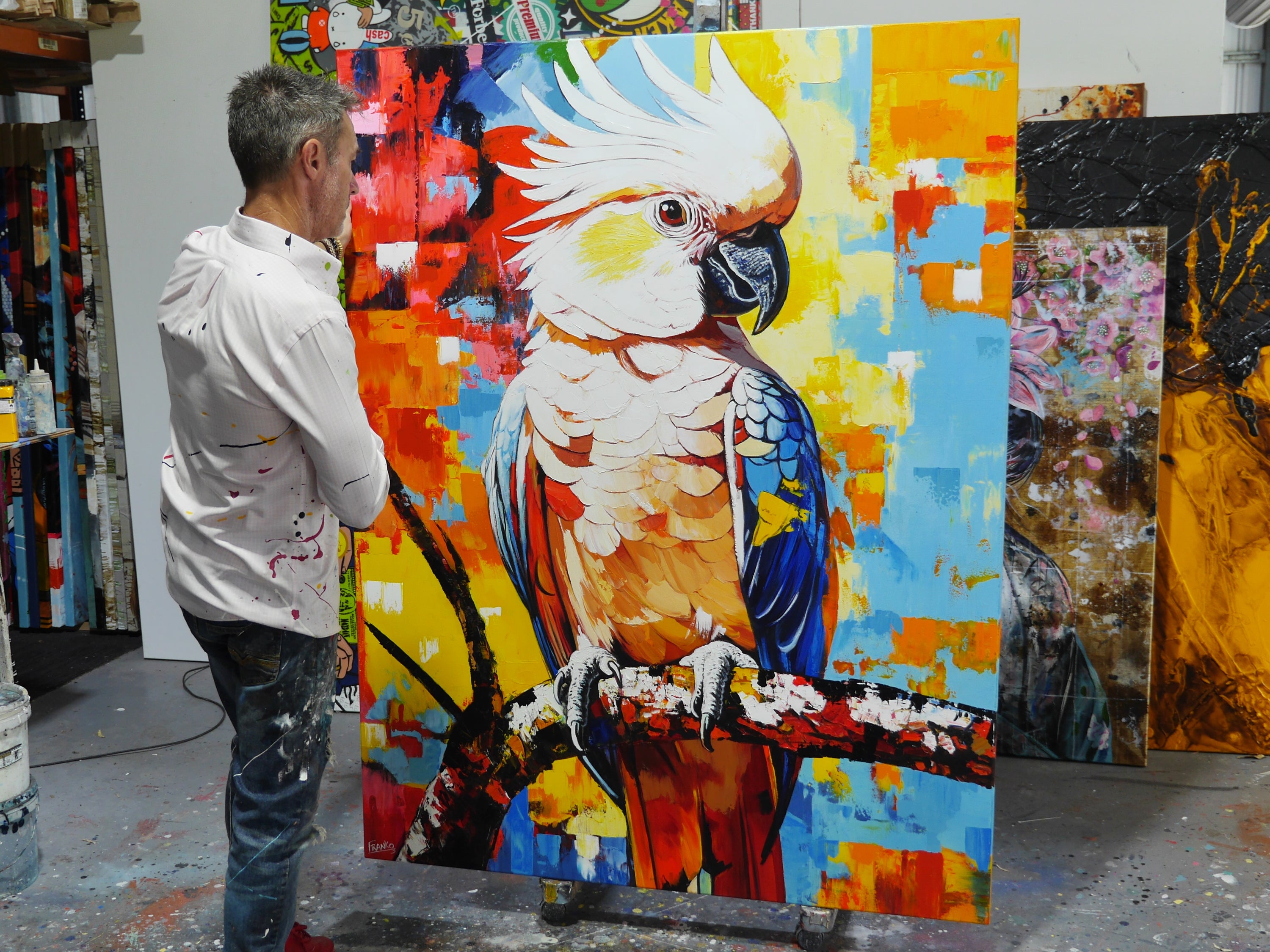 Little Napoleon 140cm x 180cm Framed Landscape Textured Abstract Realism Painting (SOLD)