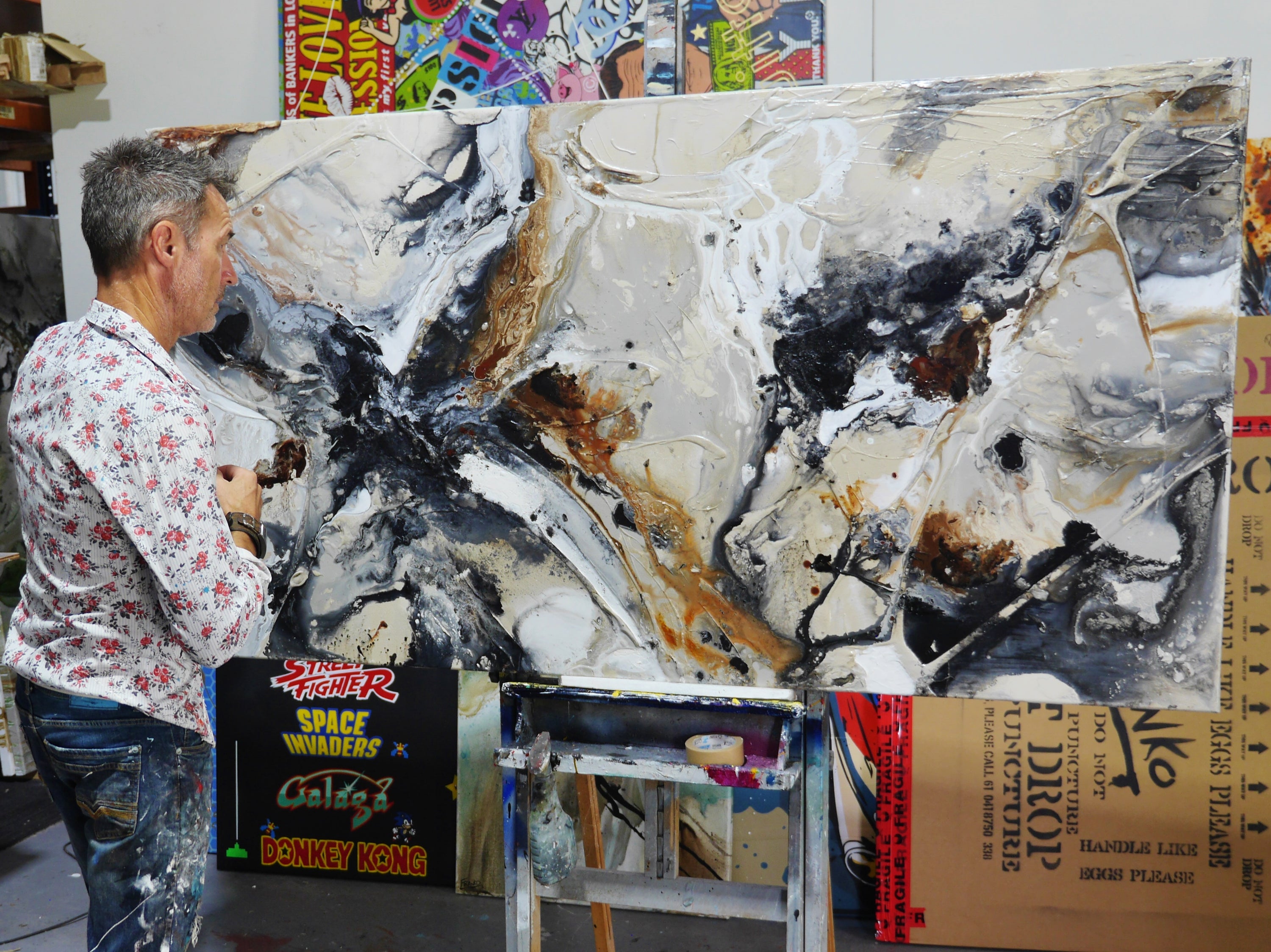 Ravishing Almonds 190cm x 100cm Textured Abstract Painting (SOLD)