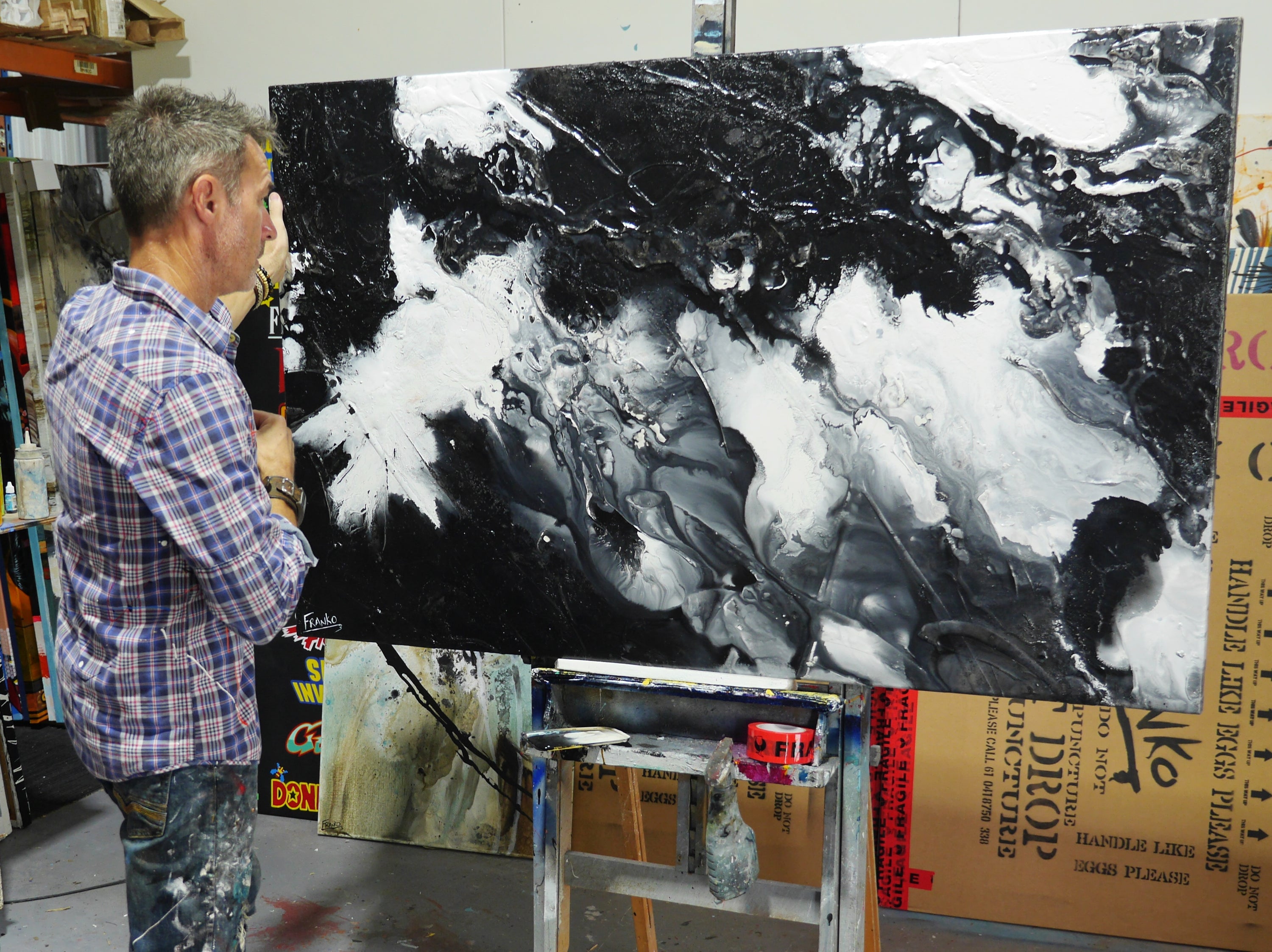 Spatial 160cm x 100cm Textured Abstract Painting