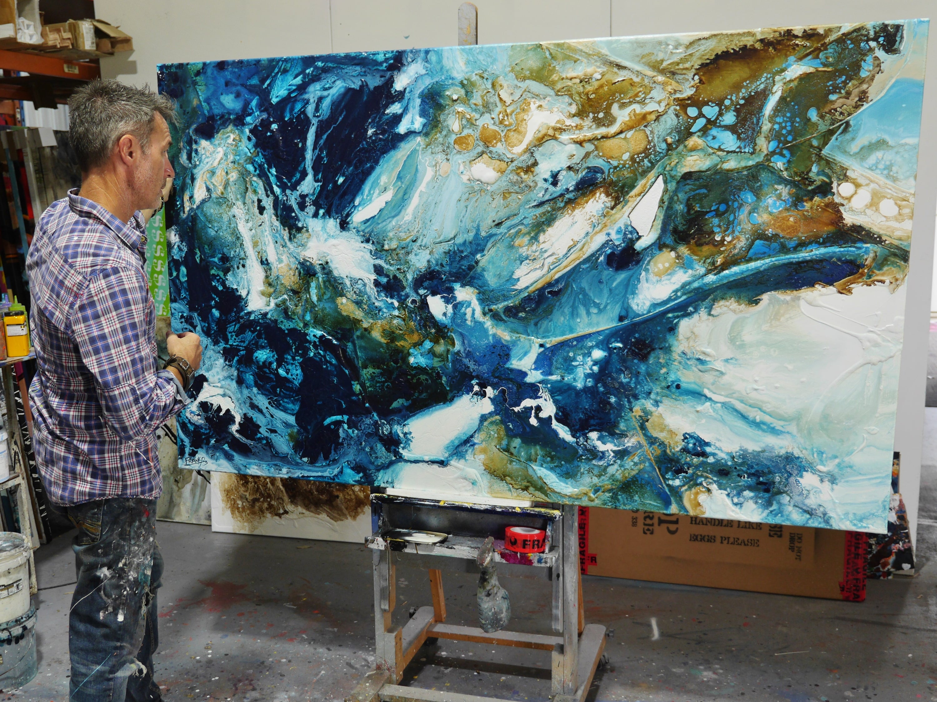 Flow State 200cm x 120cm Textured Abstract Painting (SOLD)