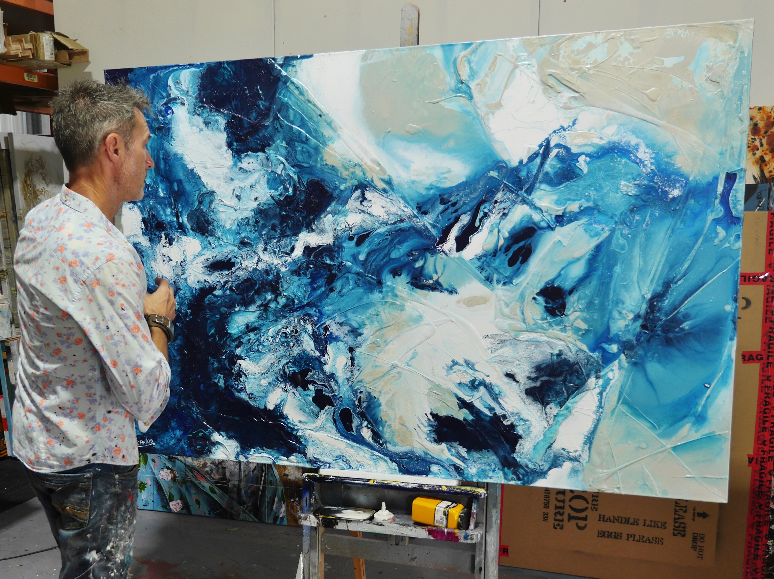Pulse 180cm x 120cm Textured Abstract Painting (SOLD)