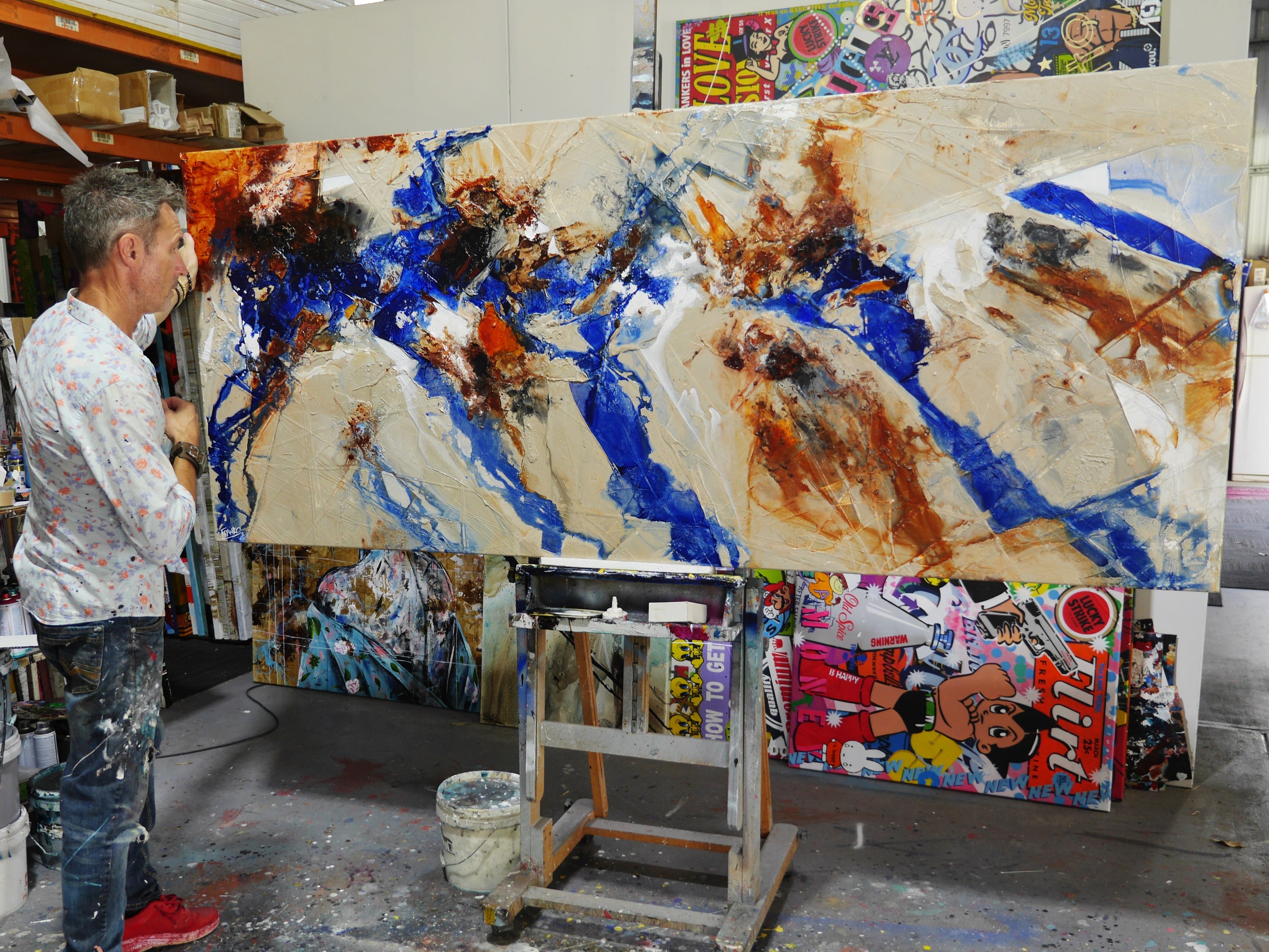 Ultra Rust 240cm x 100cm Textured Abstract Painting (SOLD)