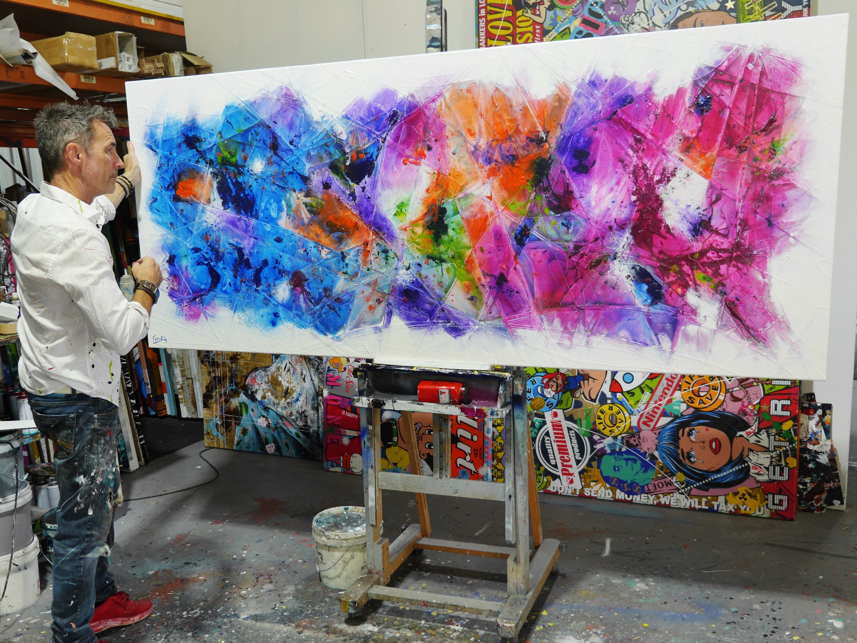 Velvet Bouquet 240cm x 100cm Textured Abstract Painting (SOLD)