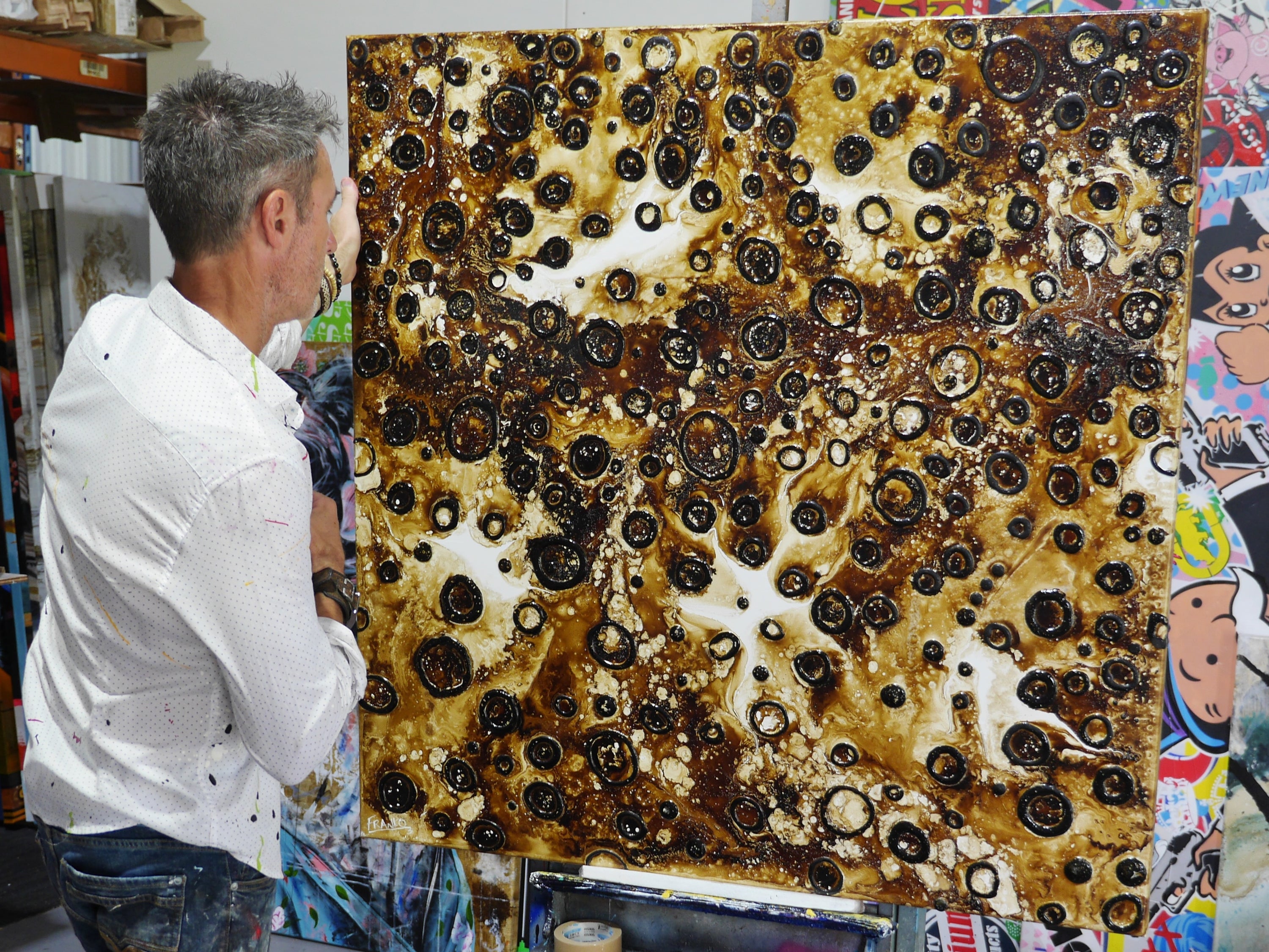 Tribal 120cm x 120cm Textured Abstract Painting