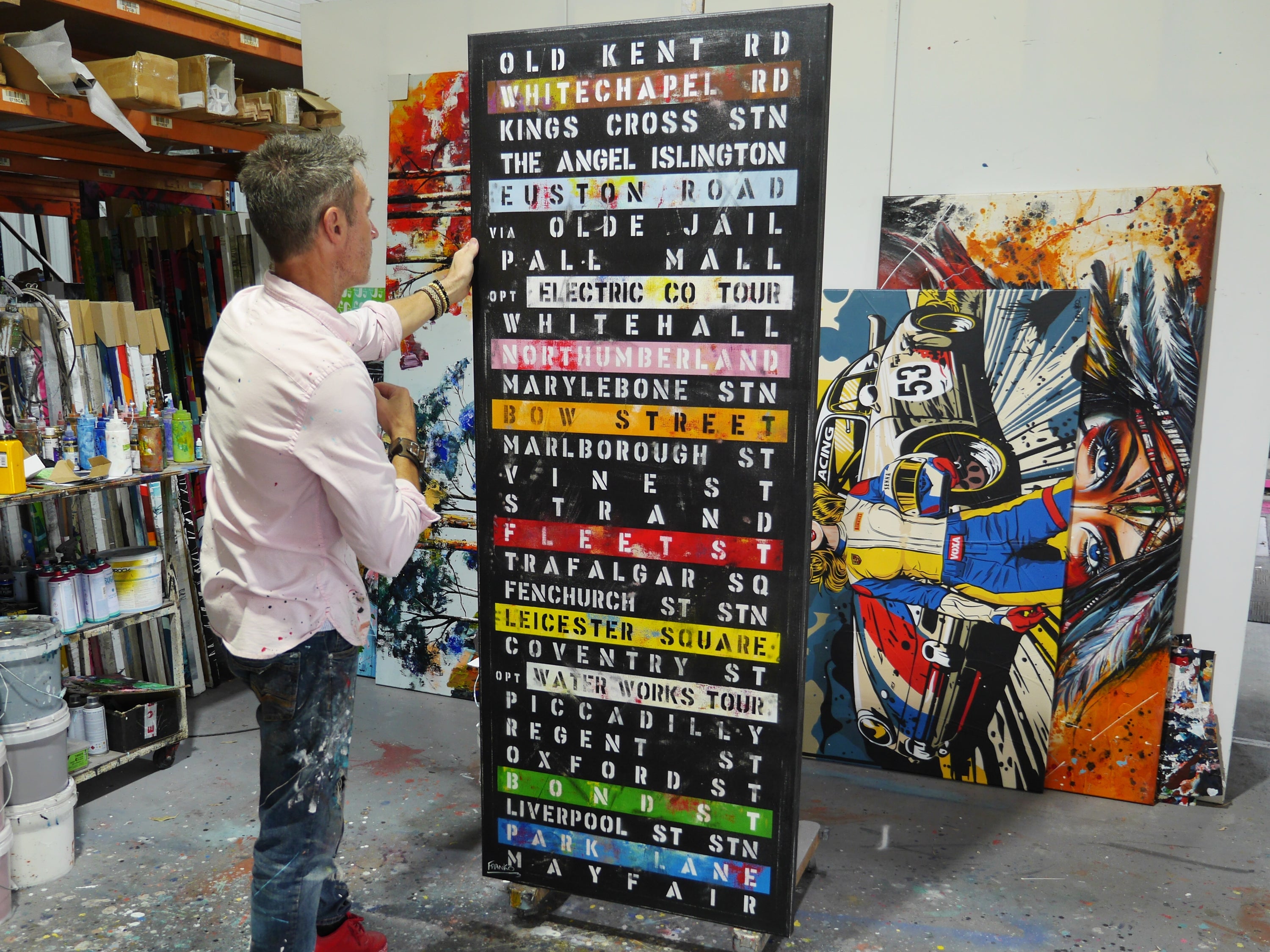 Big Bonds 200cm x 80cm Monopoly Urban Pop Art Painting