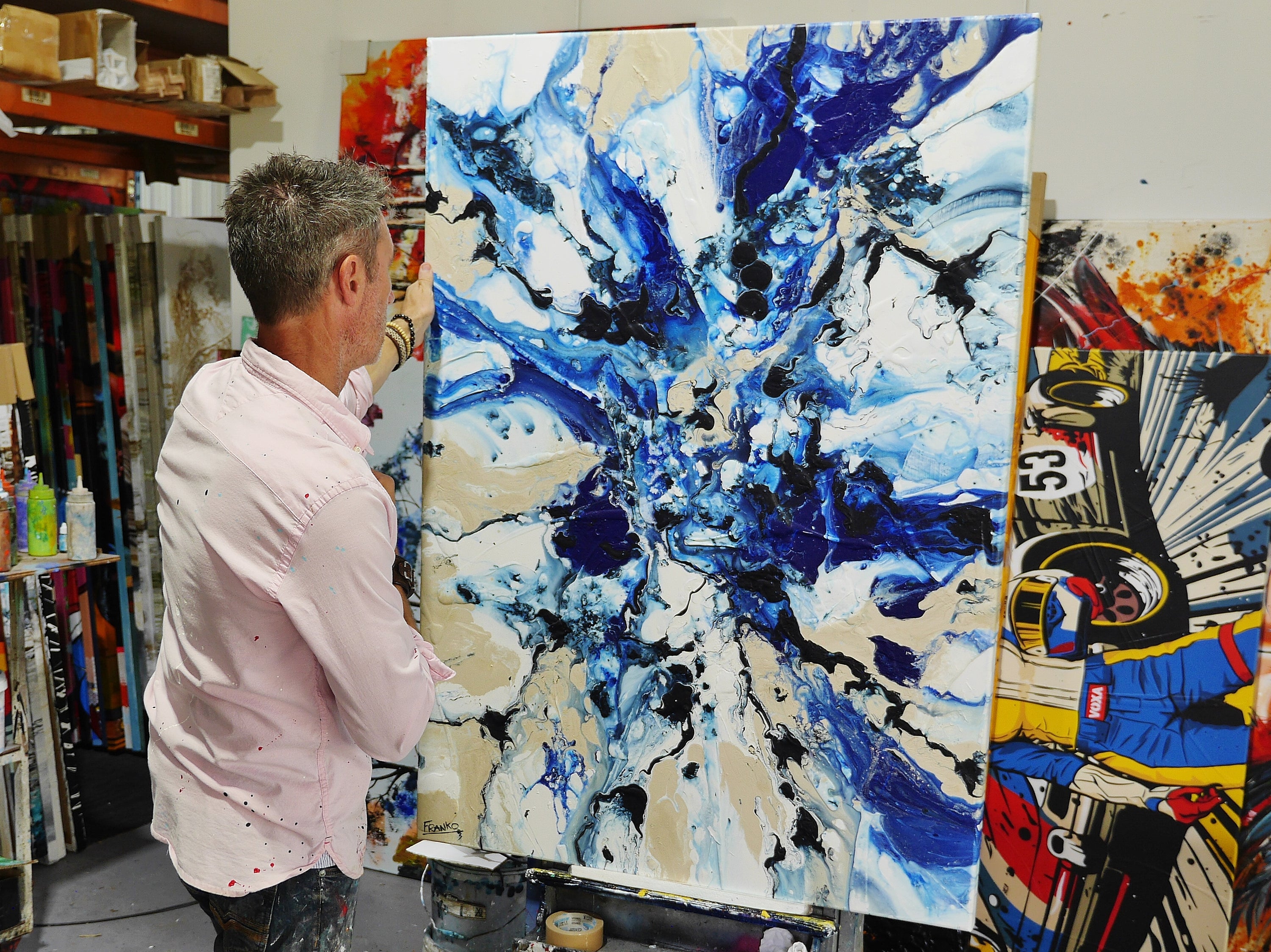 Coastal Spice 140cm x 100cm Textured Abstract Painting (SOLD)