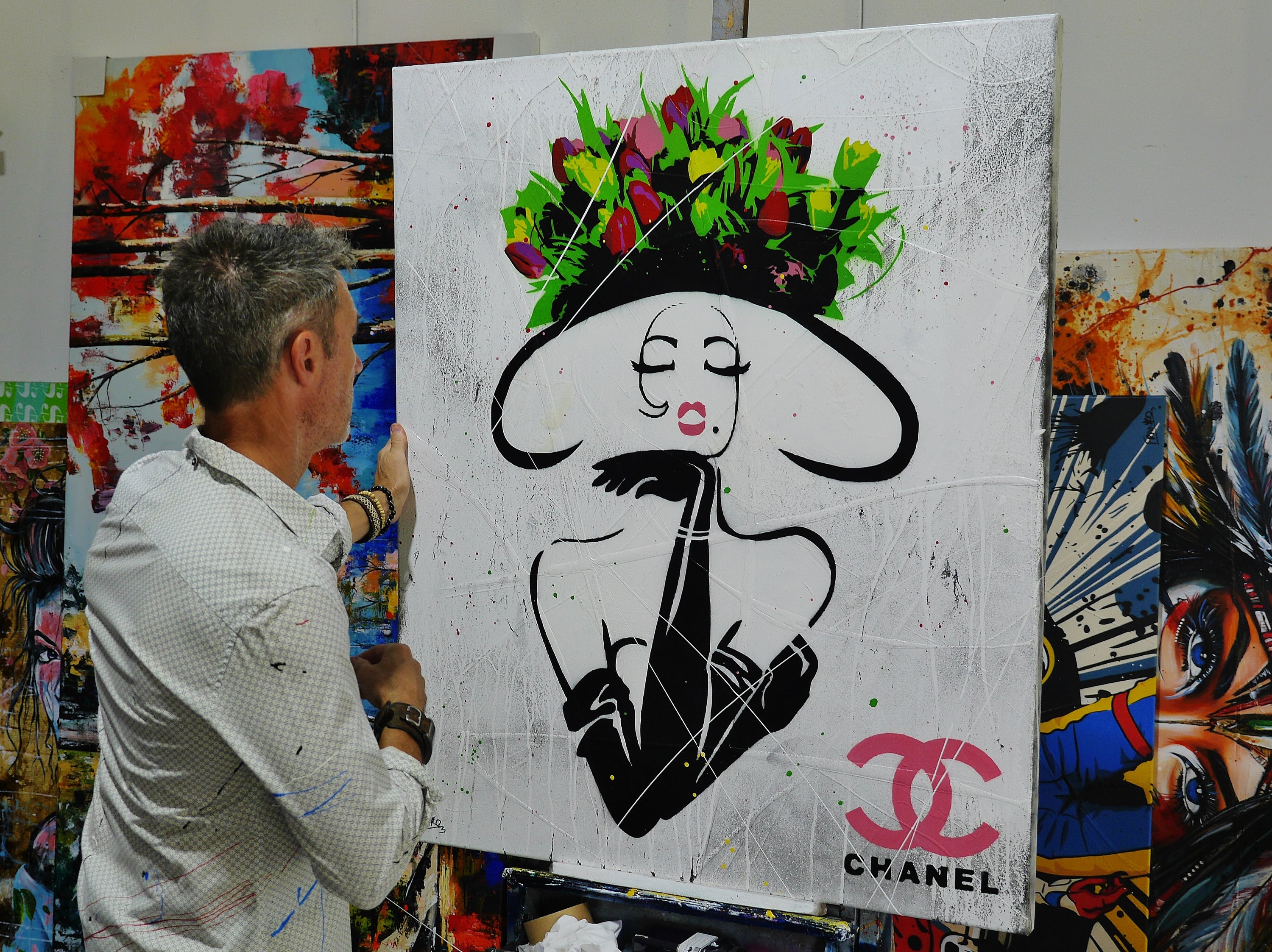 Raw Class Classic 120cm x 100cm Textured Urban Pop Art Painting (SOLD)
