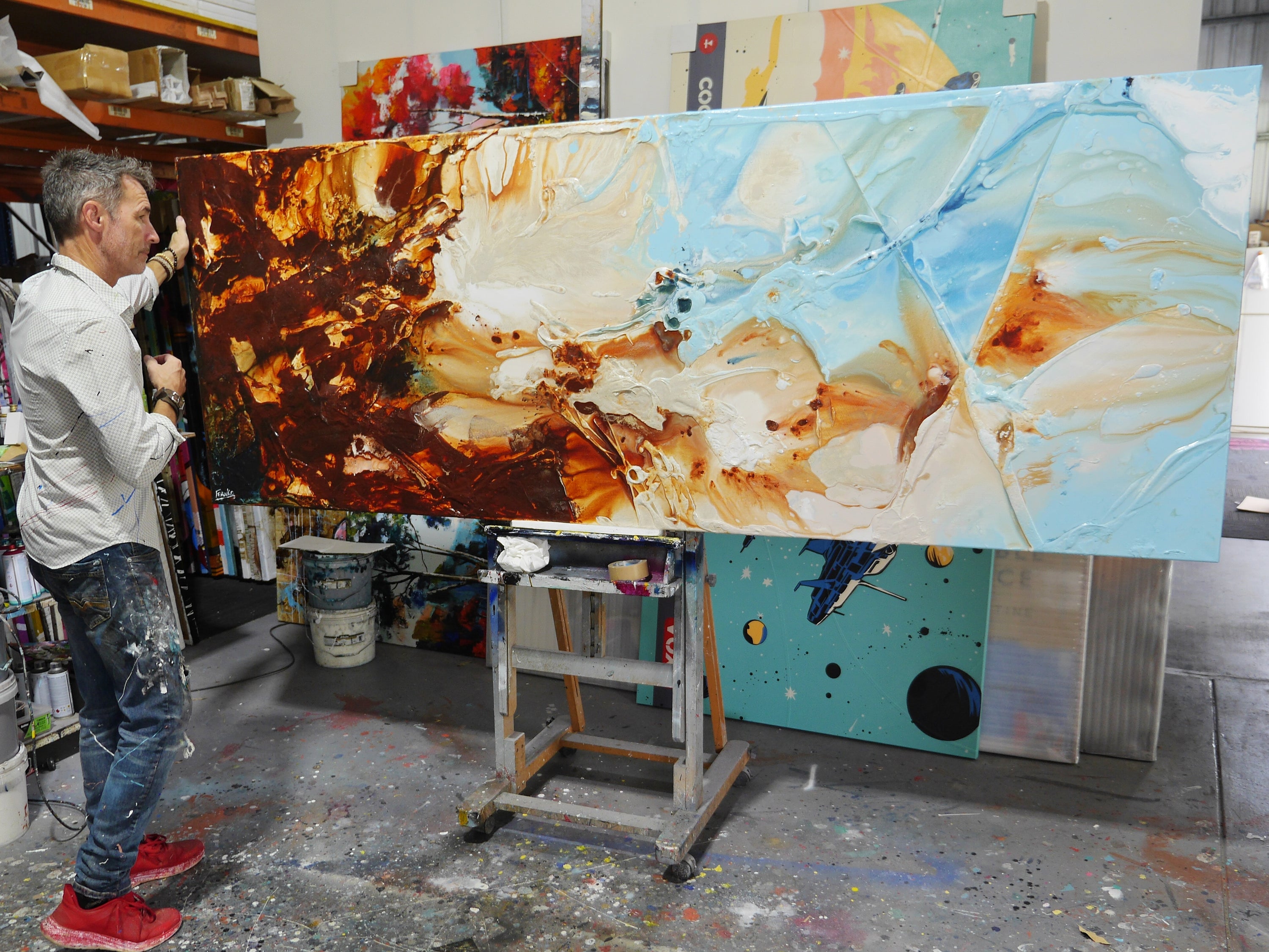 West Coast 270cm x 100cm Textured Abstract Painting (SOLD)