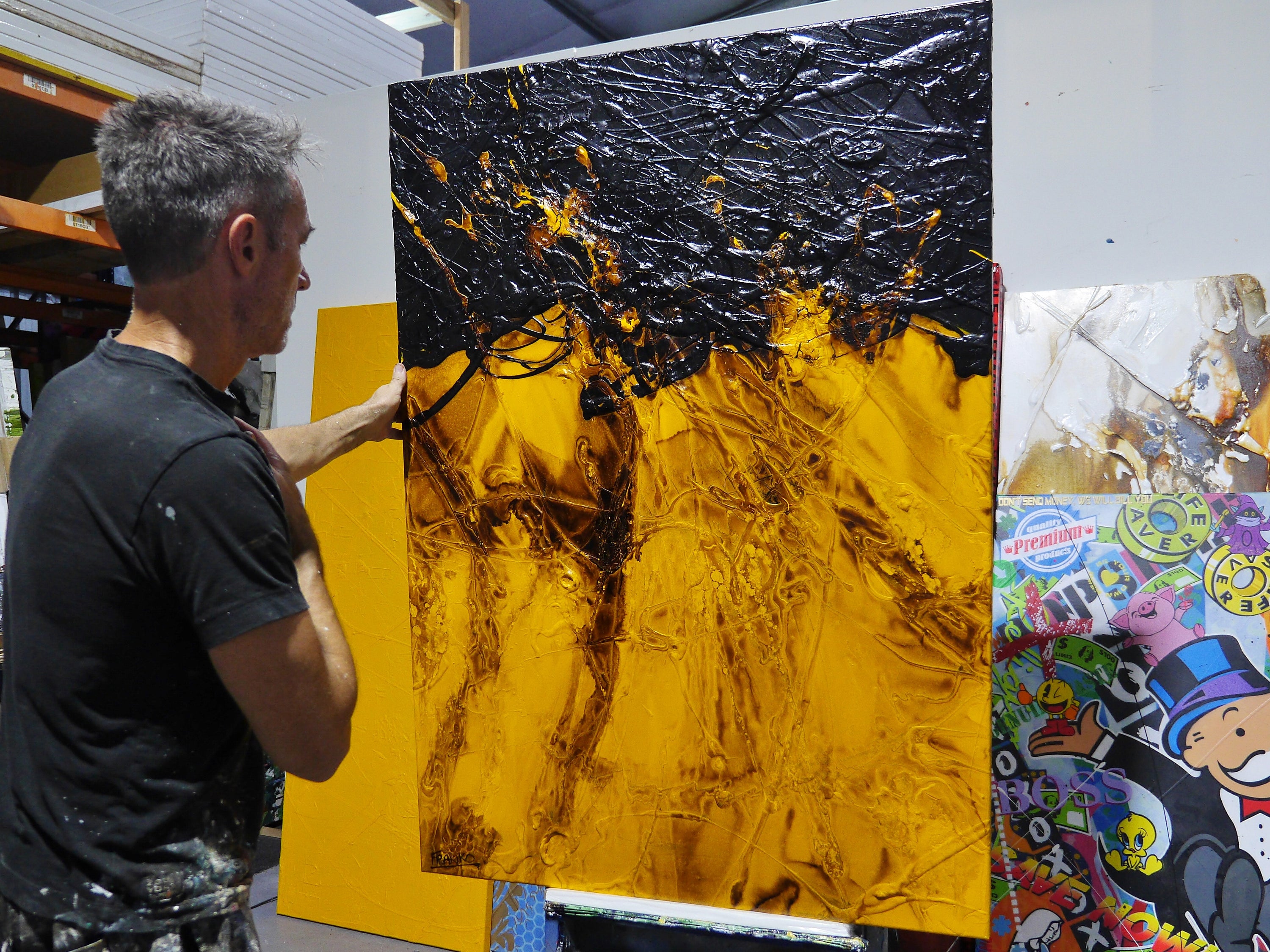 Raw Solar 100cm x 140cm Textured Abstract Painting (SOLD JASON)