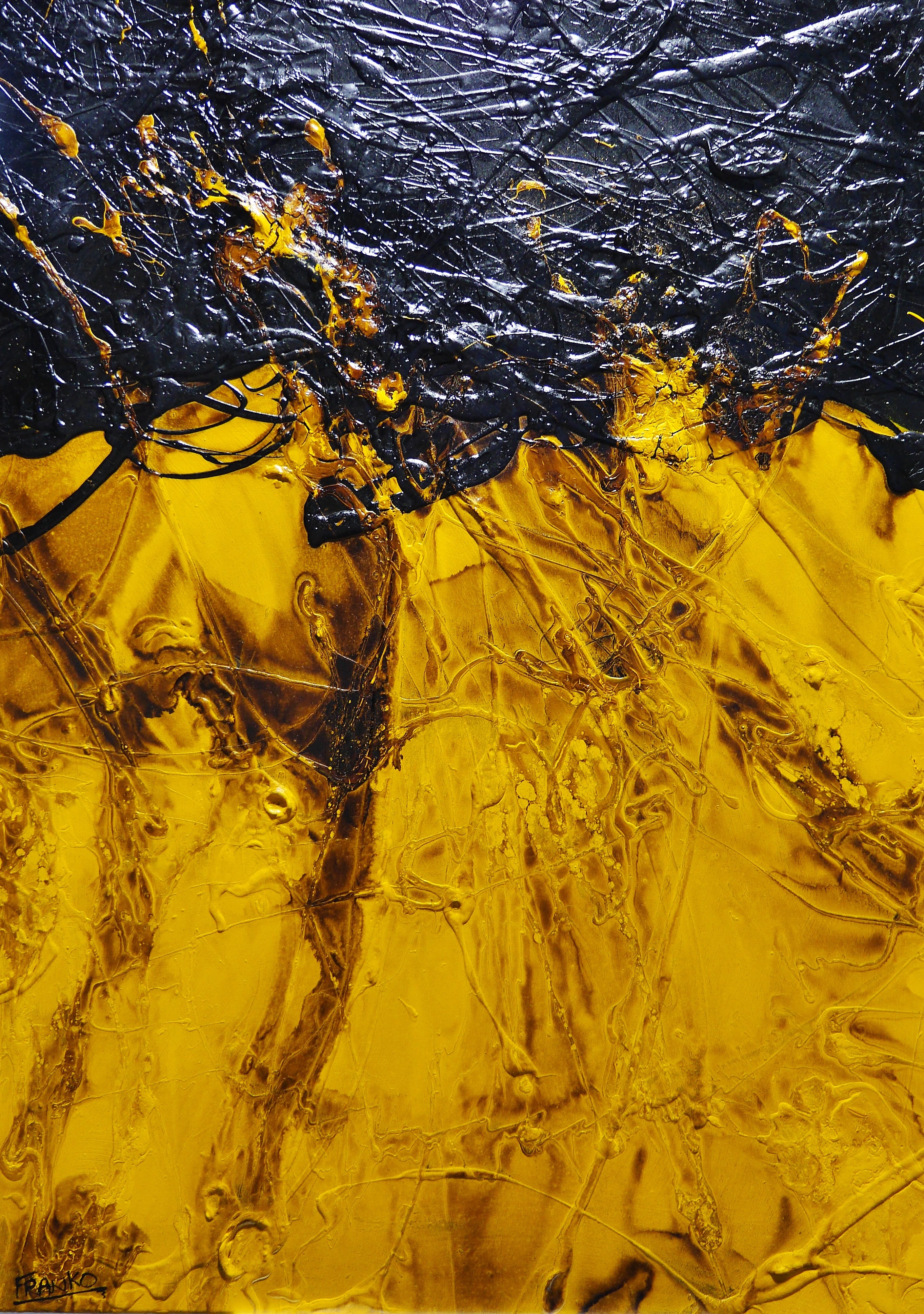 Raw Solar 100cm x 140cm Textured Abstract Painting (SOLD JASON)