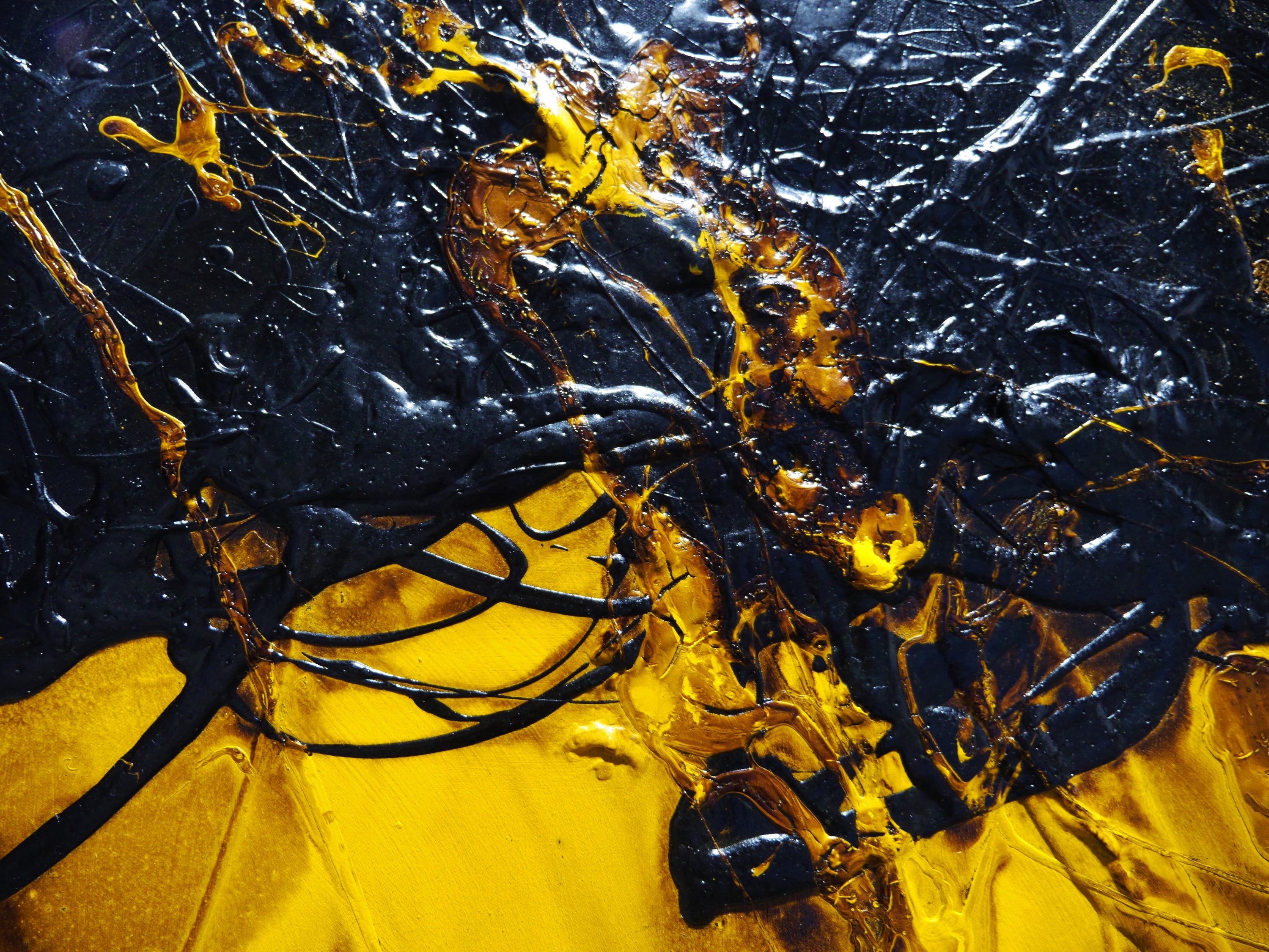 Raw Solar 100cm x 140cm Textured Abstract Painting (SOLD JASON)