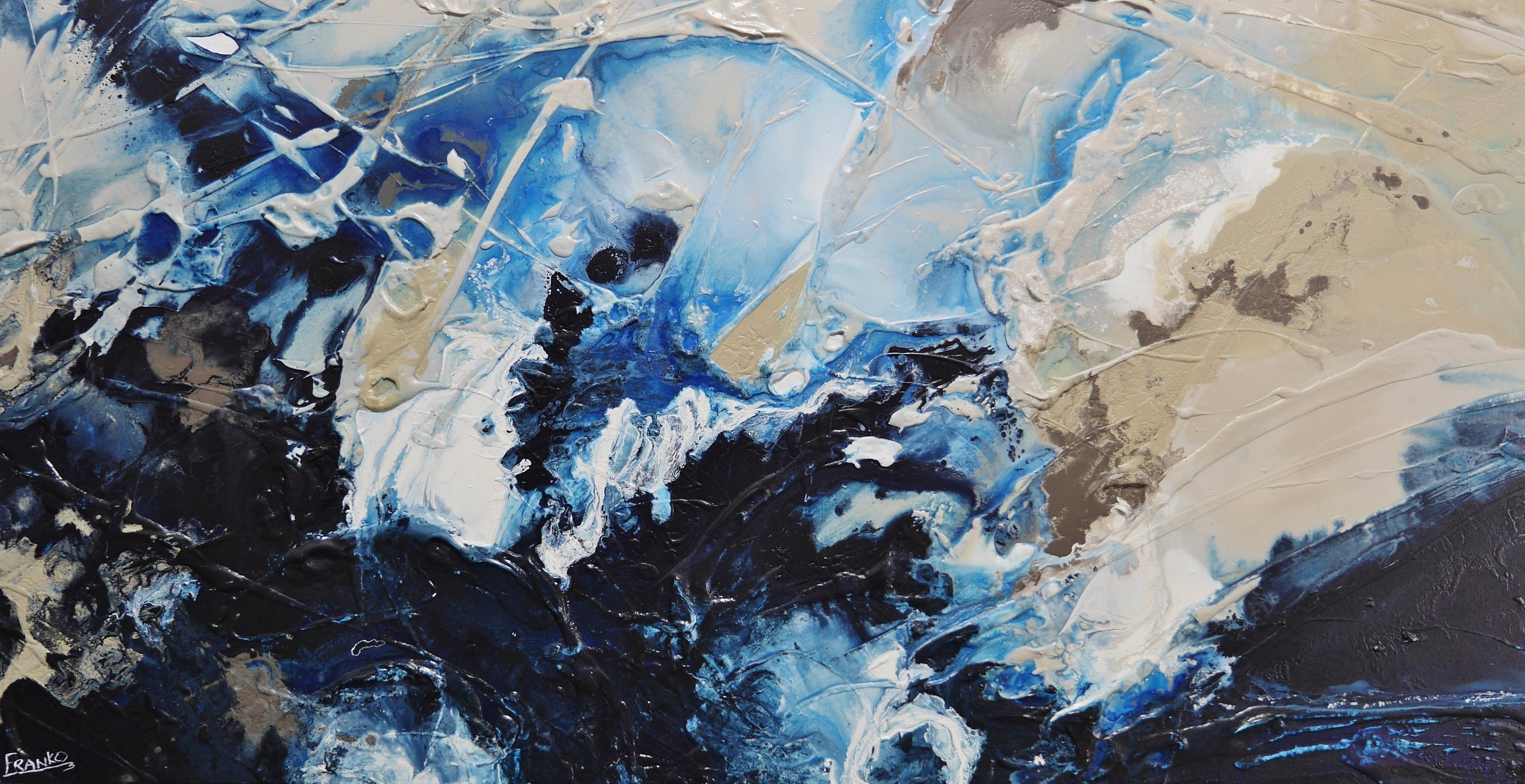 The Tempest 190cm x 100cm Textured Abstract Painting (SOLD)
