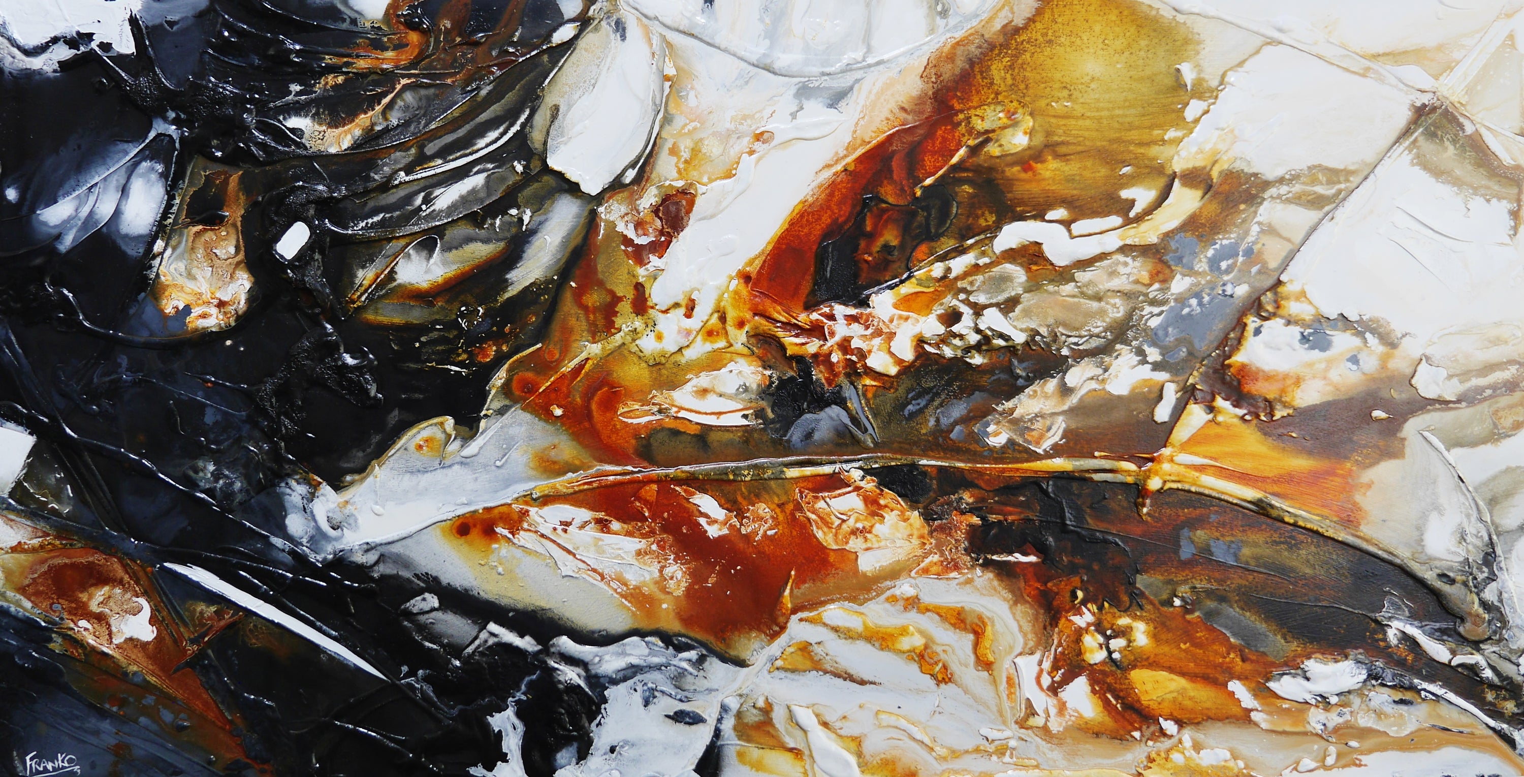 Transact 190cm x 100cm Textured Abstract Painting (SOLD)