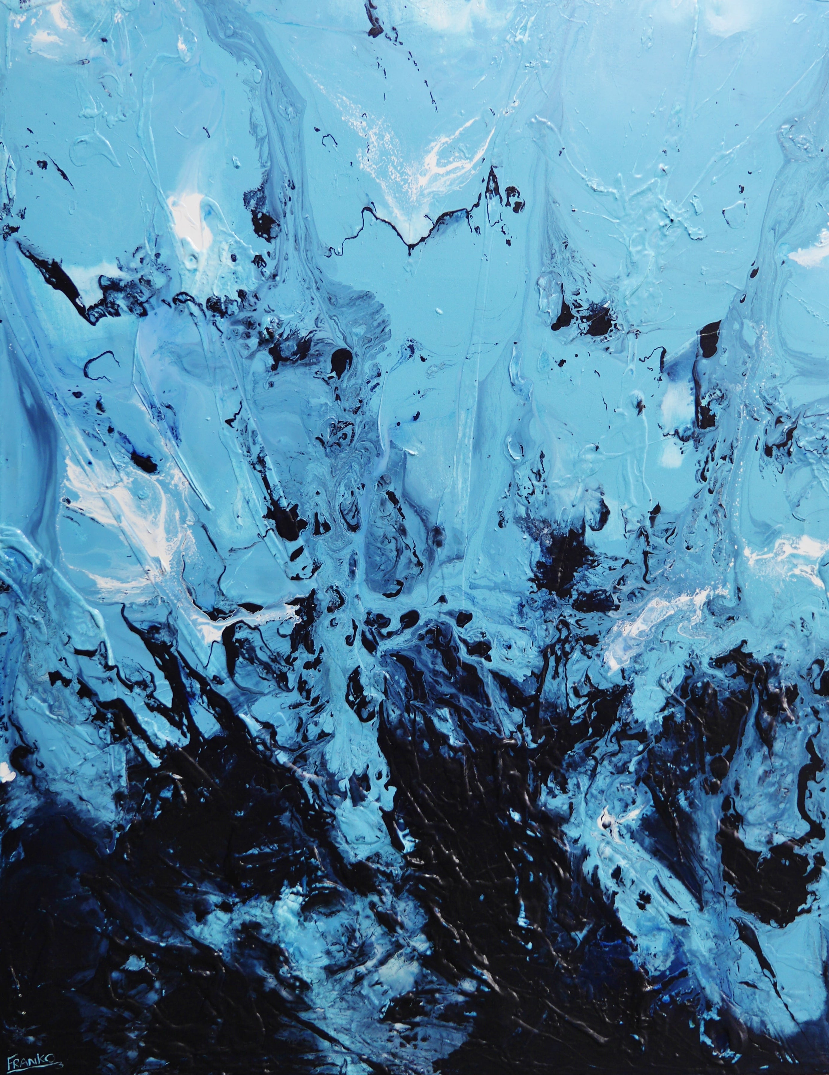 Aquarius 140cm x 180cm Textured Abstract Painting (SOLD)