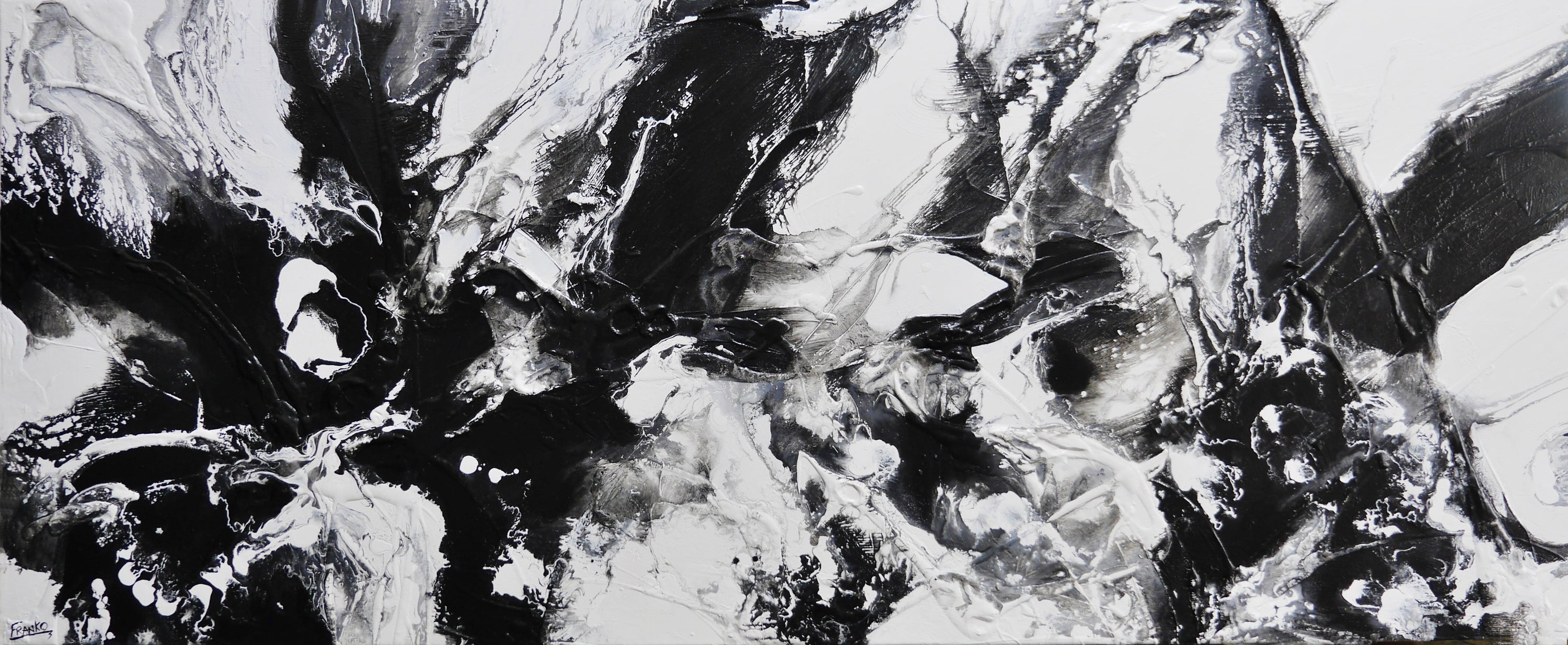 (HOLD REECE) Carbonated 240cm x 100cm Textured Abstract Painting (HOLD REECE)