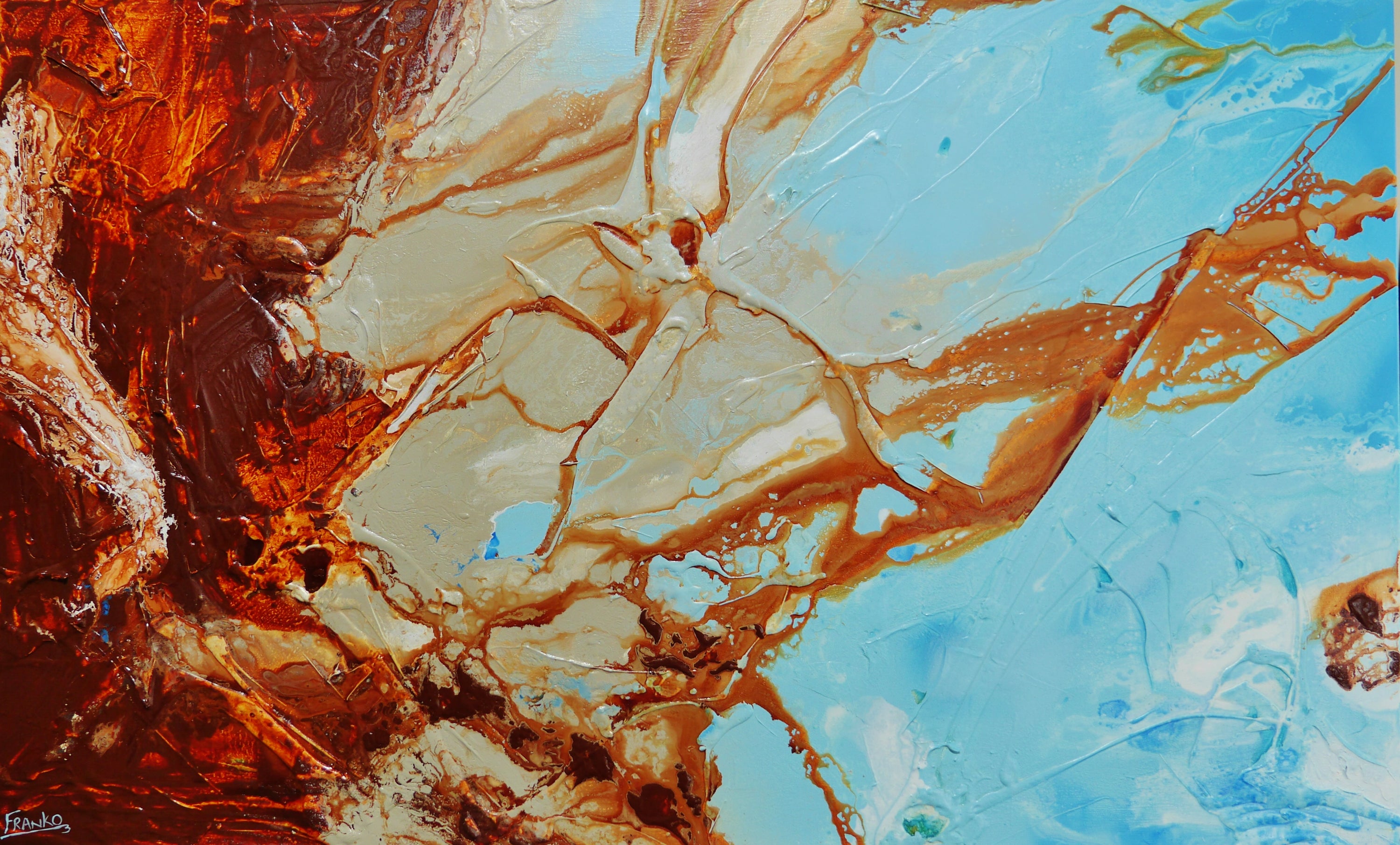 (SOLD YUMI) Coastal Rush 160cm x 100cm Textured Abstract Painting (SOLD YUMI)