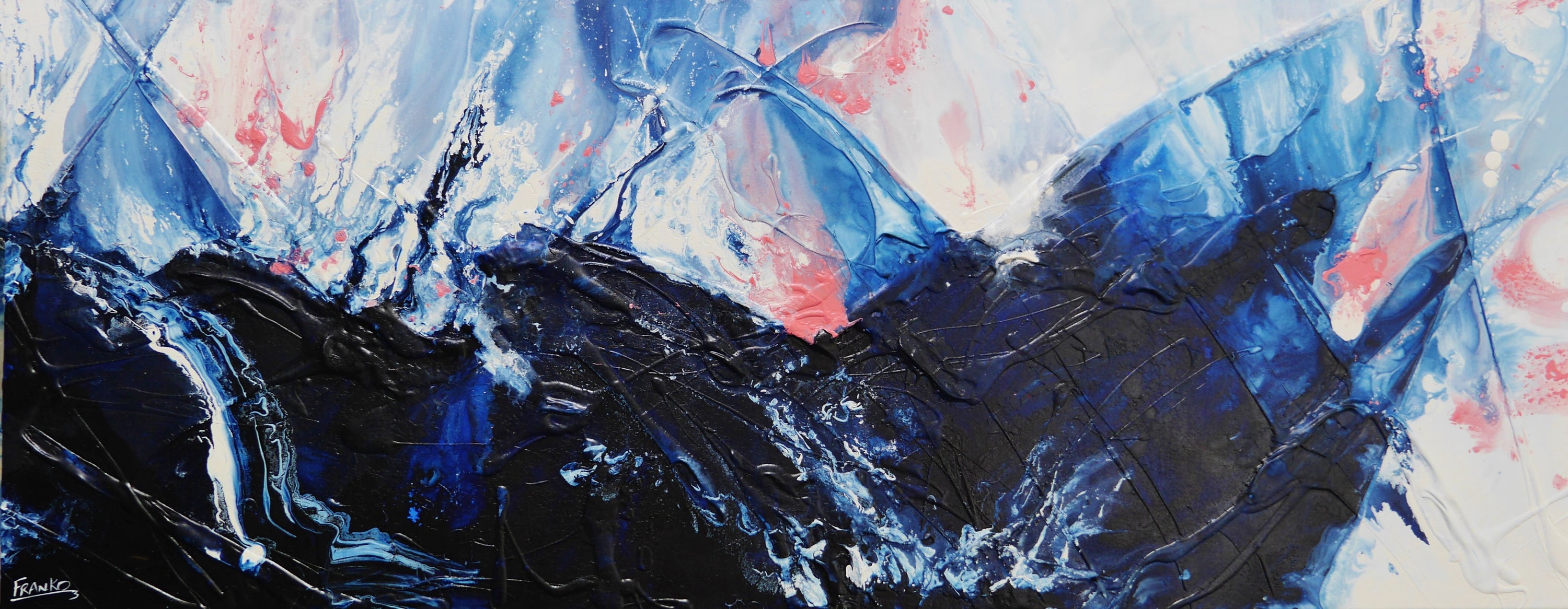 Midnight Magenta 200cm x 80cm Textured Abstract Painting