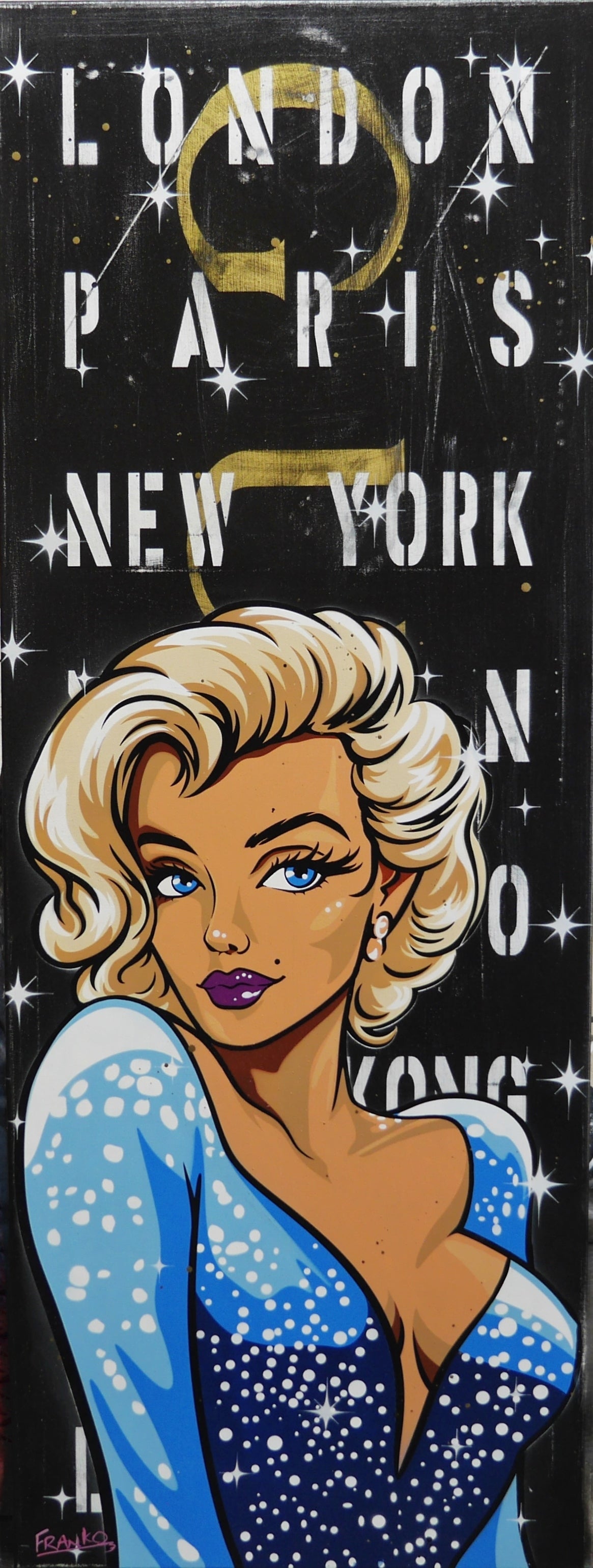 New York Babe 160cm x 60cm Urban Pop Art Painting