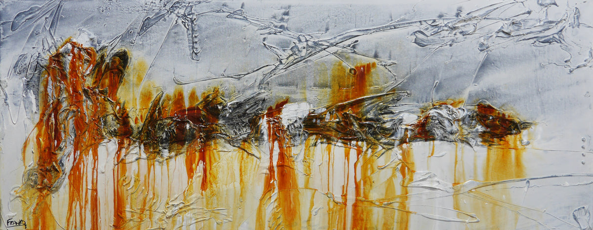 Rusted Raw 200cm x 80cm Textured Abstract Painting