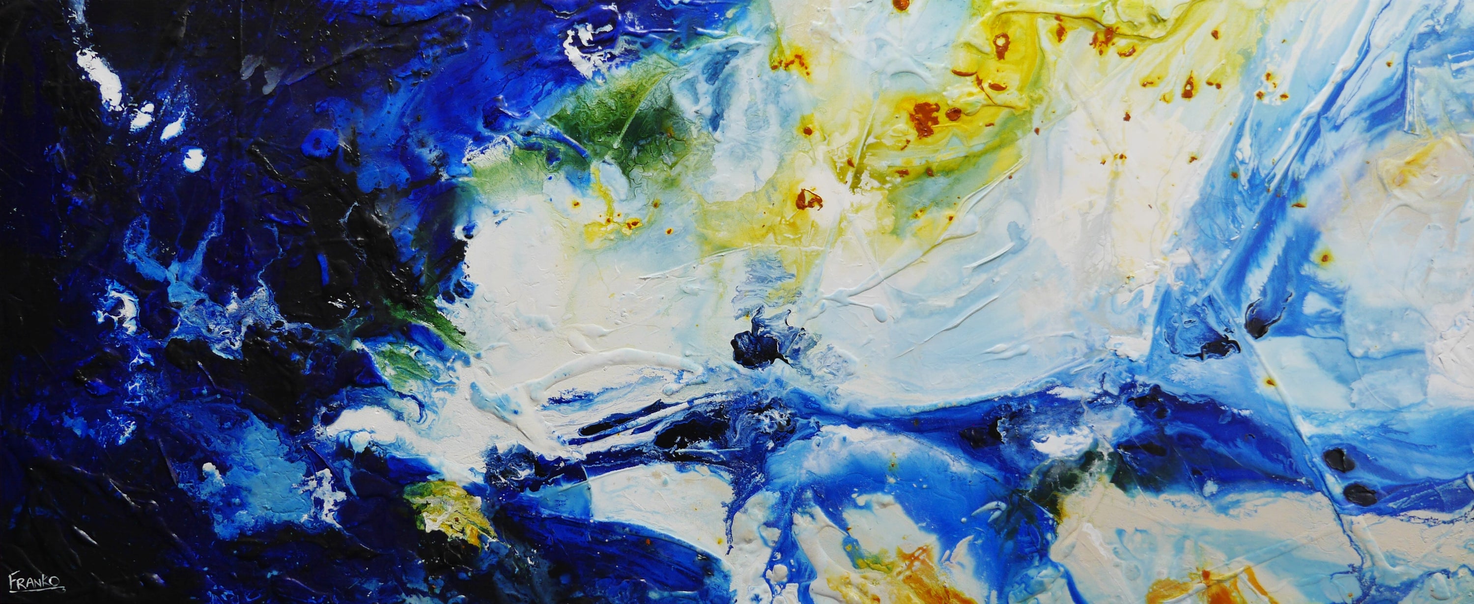 Waterways 240cm x 100cm Textured Abstract Painting (SOLD)