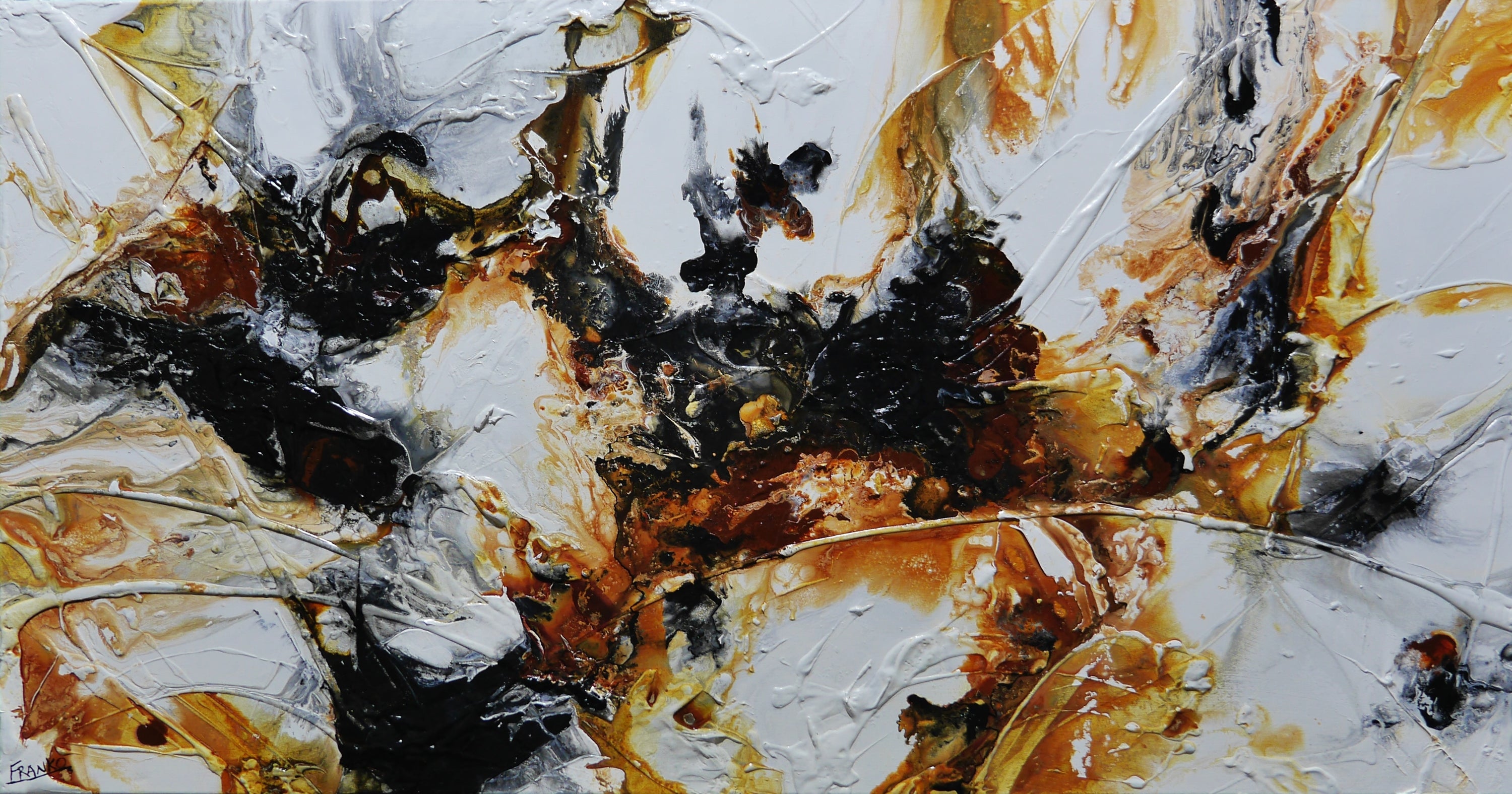 Rusted Embargo 190cm x 100cm Rustic Textured Abstract Painting (SOLD)