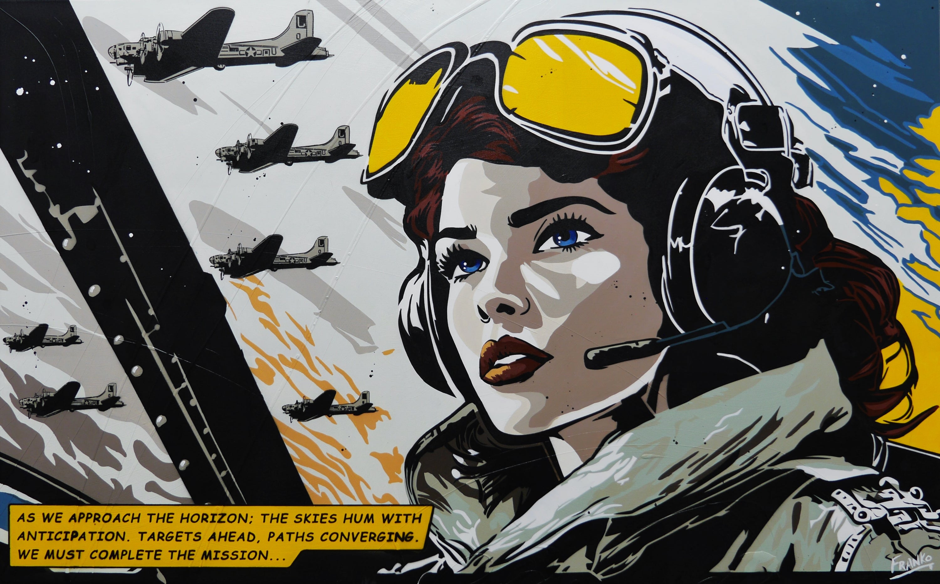 Convergence 160cm x 100cm Pilot Classic Pop Art Painting