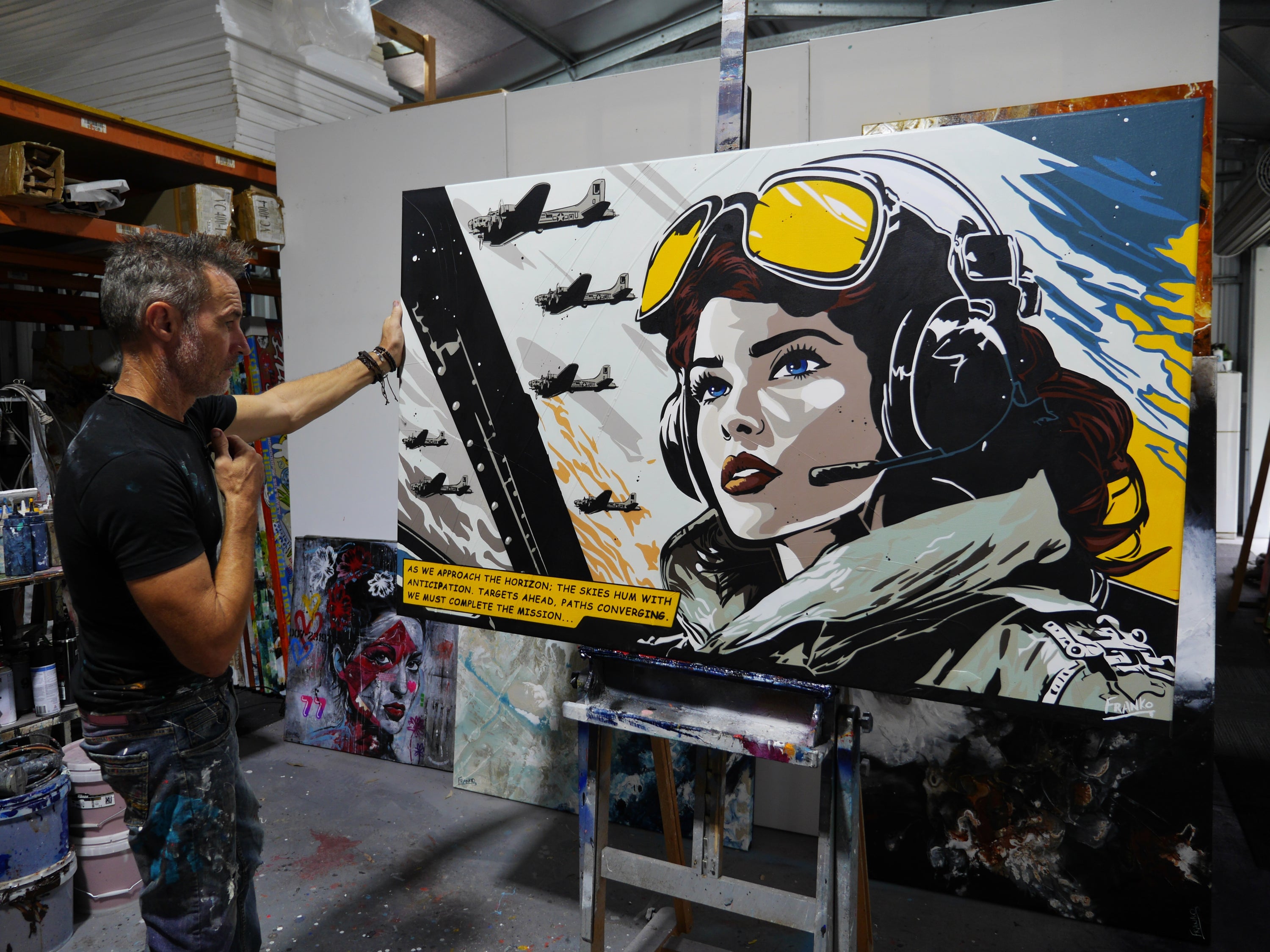 Convergence 160cm x 100cm Pilot Classic Pop Art Painting