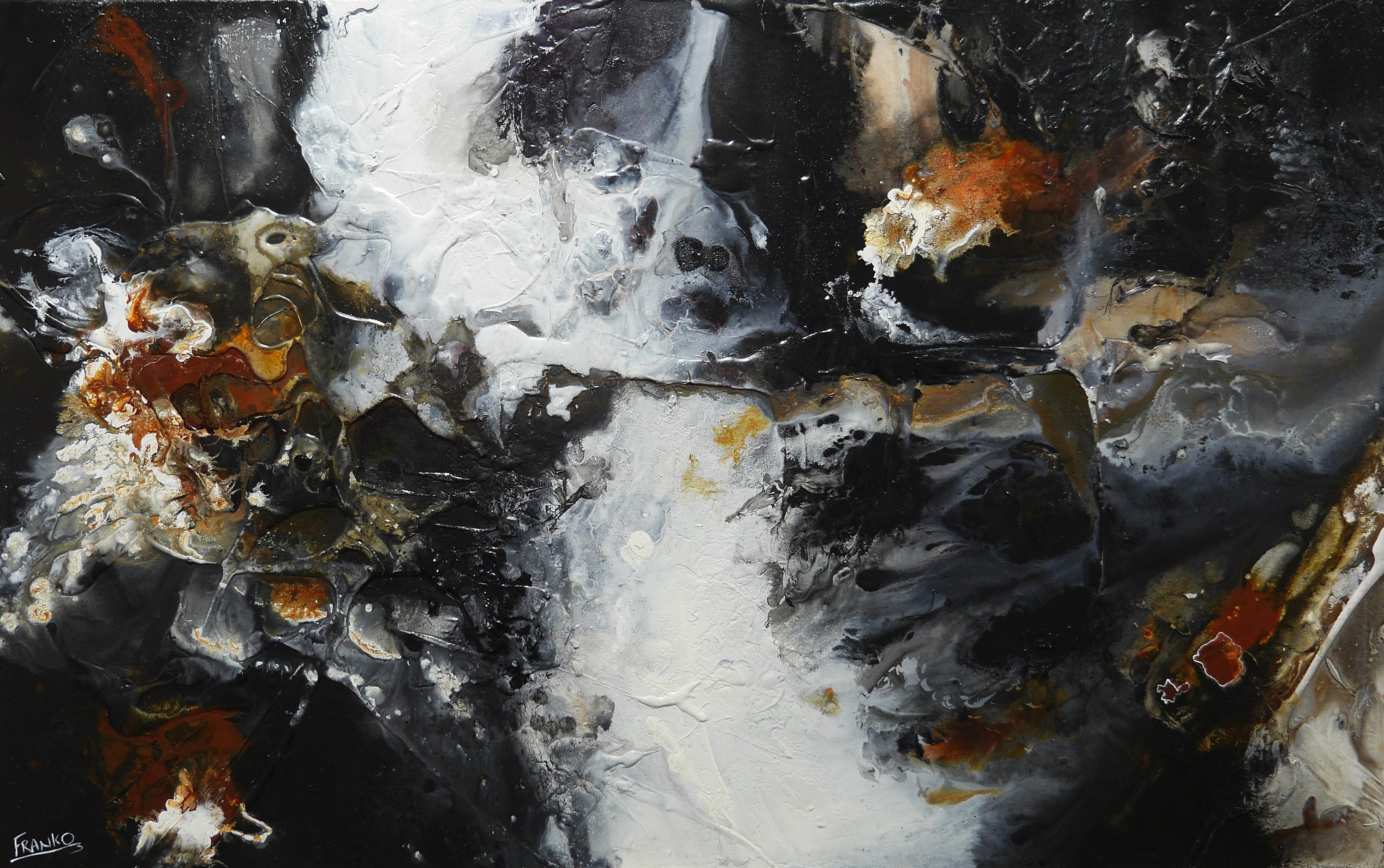 The Crux 160cm x 100cm Rustic Textured Abstract Painting