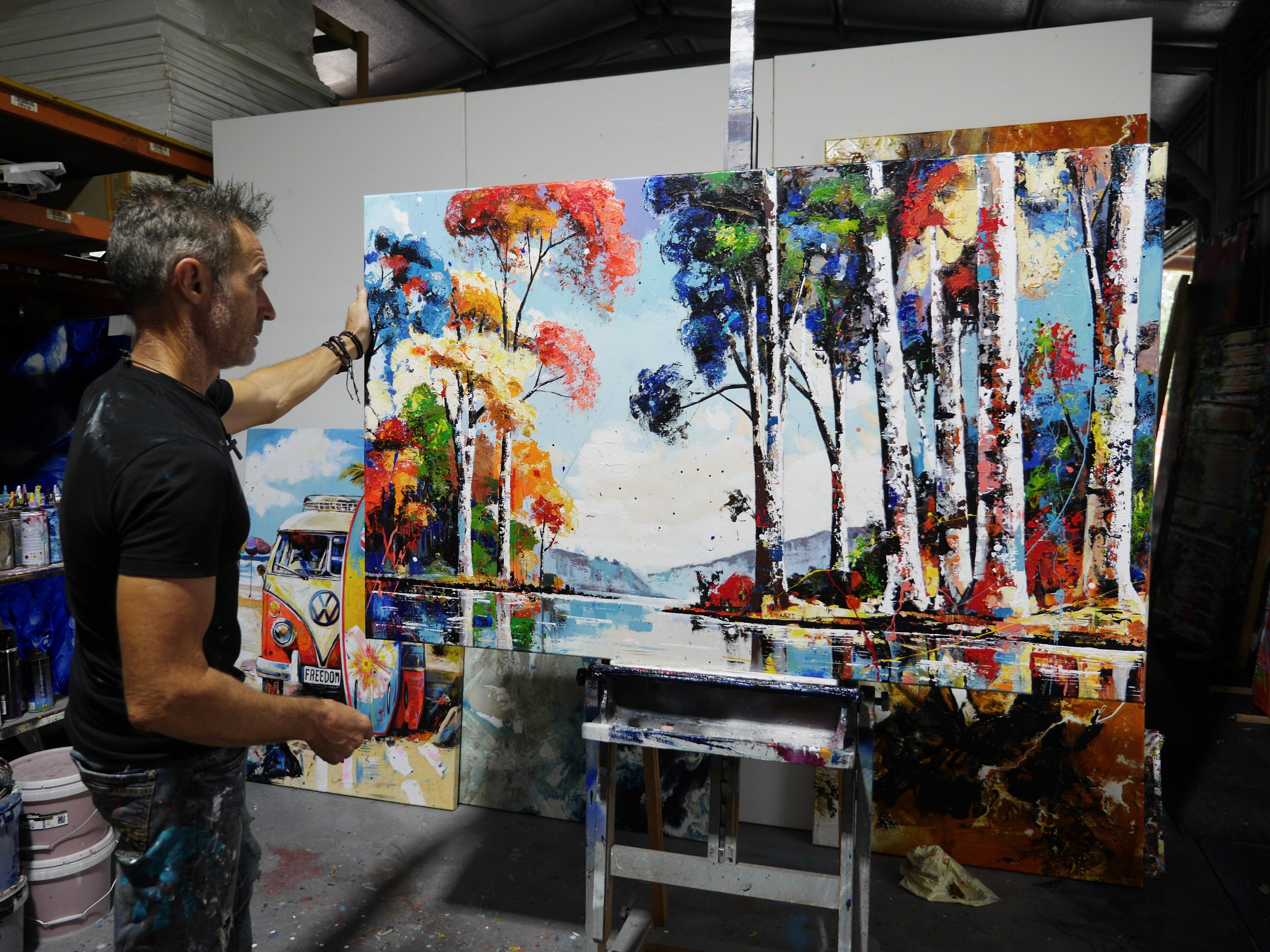 Serenity Point 160cm x 100cm FRAME INC Australian Landscape Abstract Realism Textured Painting
