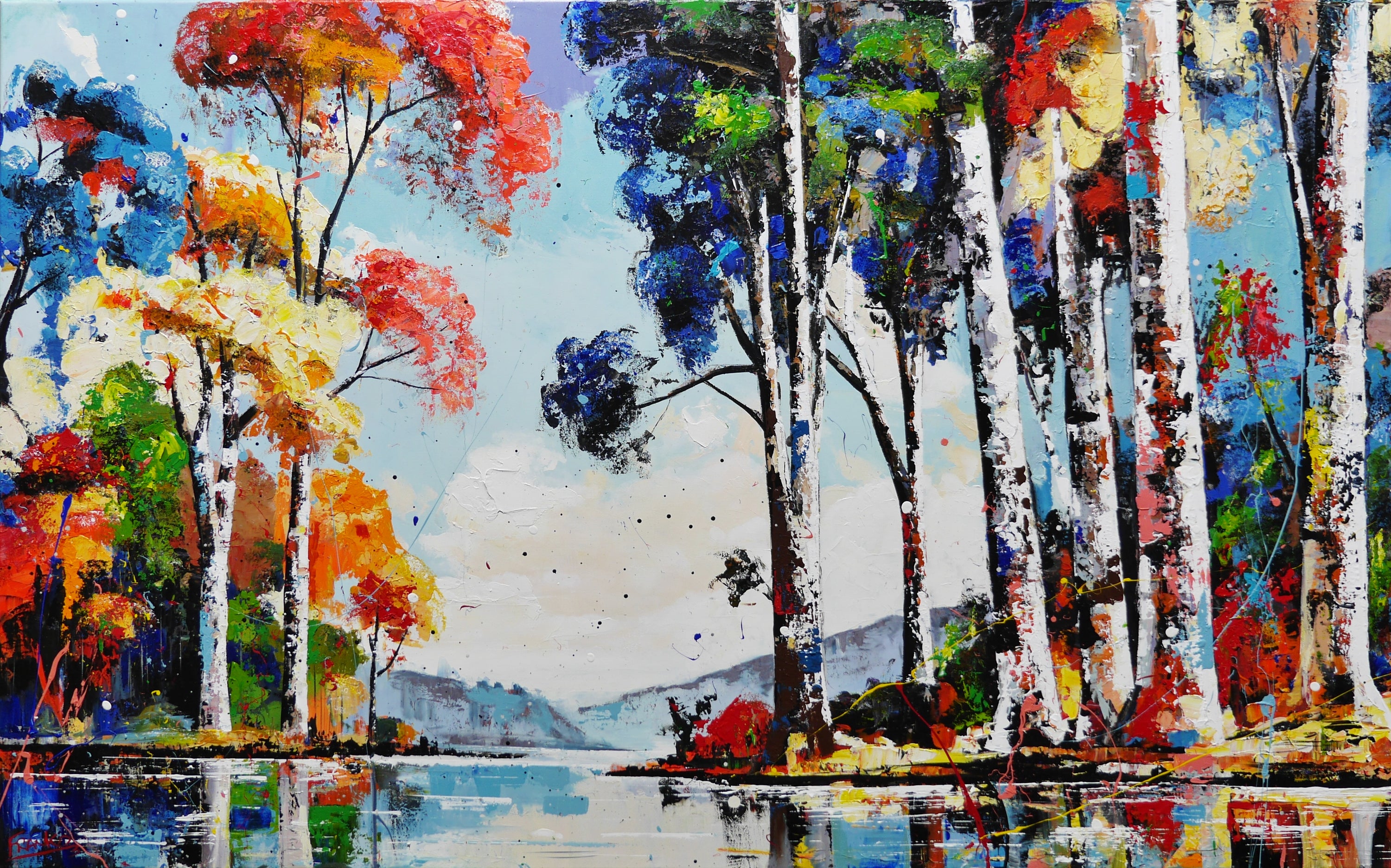 Serenity Point 160cm x 100cm FRAME INC Australian Landscape Abstract Realism Textured Painting