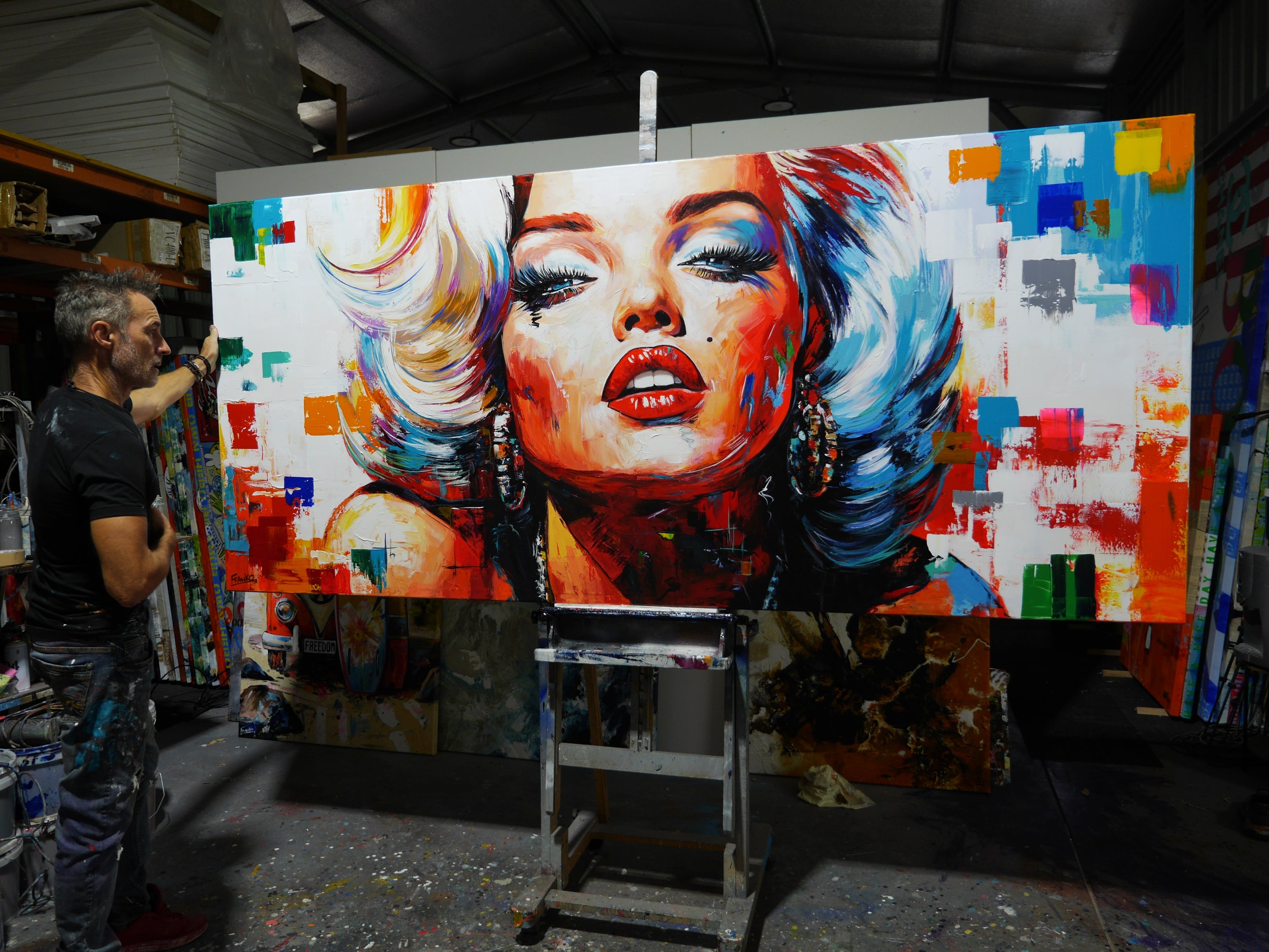 Hot Stuff 270cm x 120cm FRAME INC Textured Abstract Realism Painting