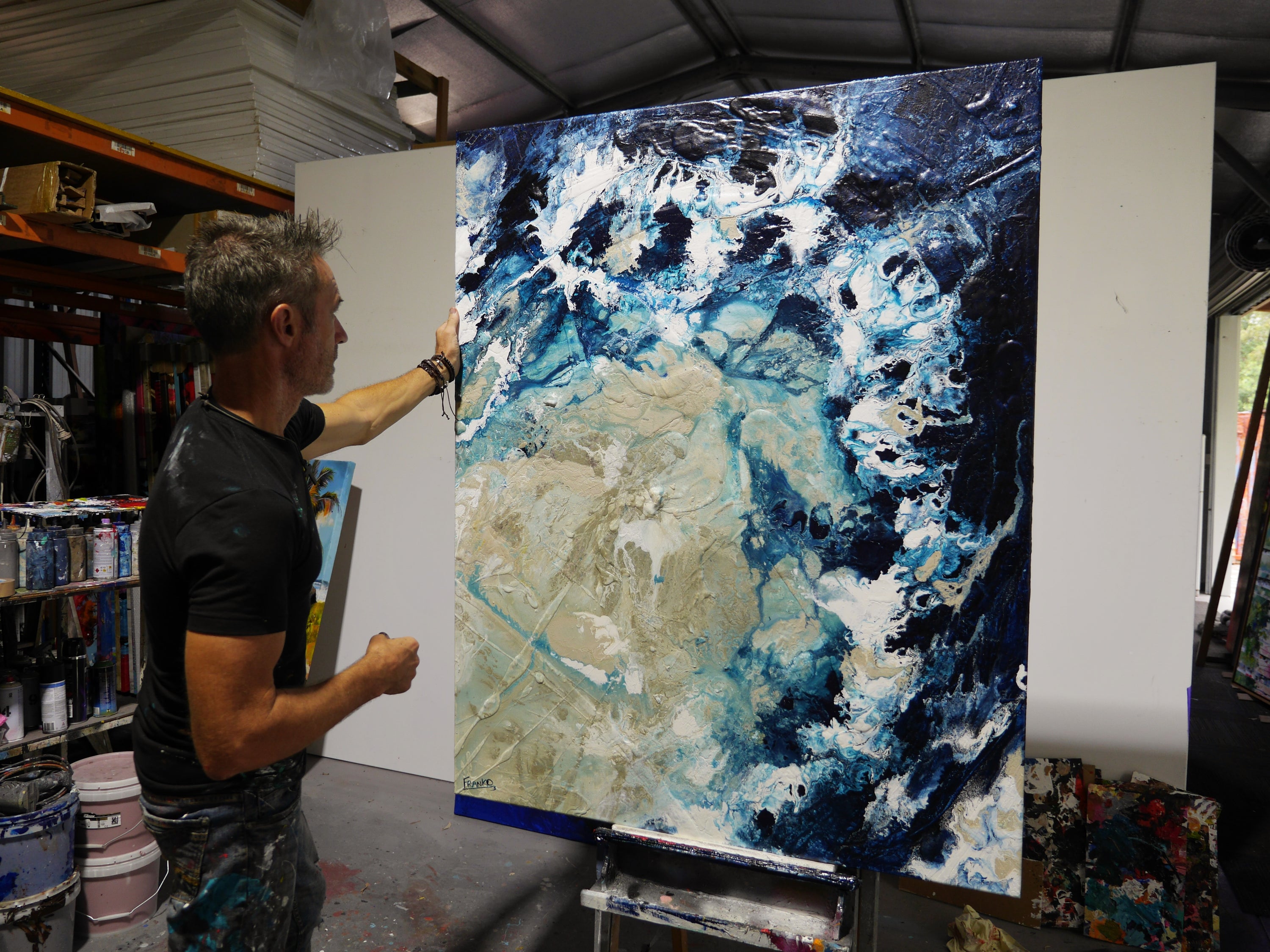 Raw Surf 120cm x 150cm Textured Abstract Painting
