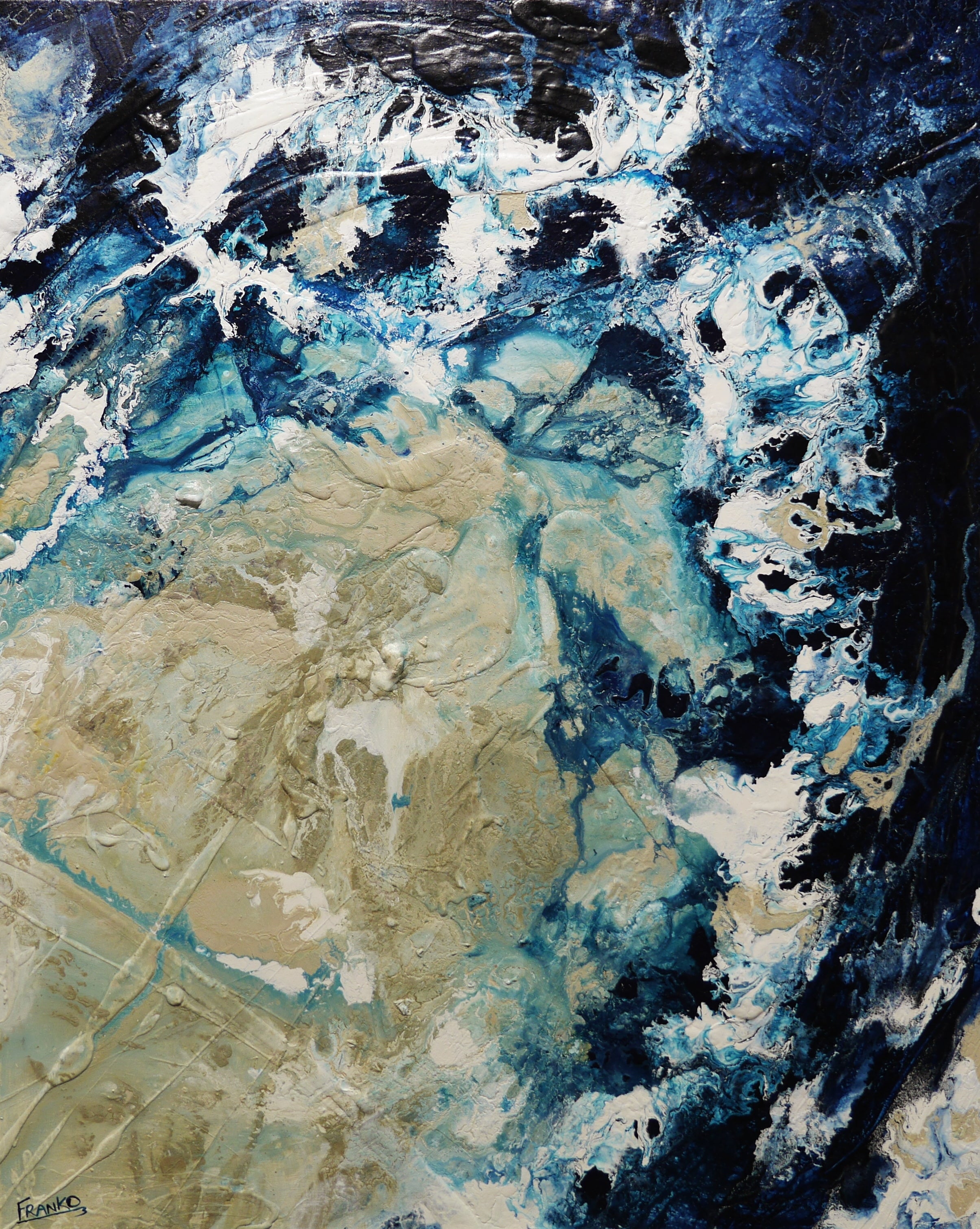 Raw Surf 120cm x 150cm Textured Abstract Painting